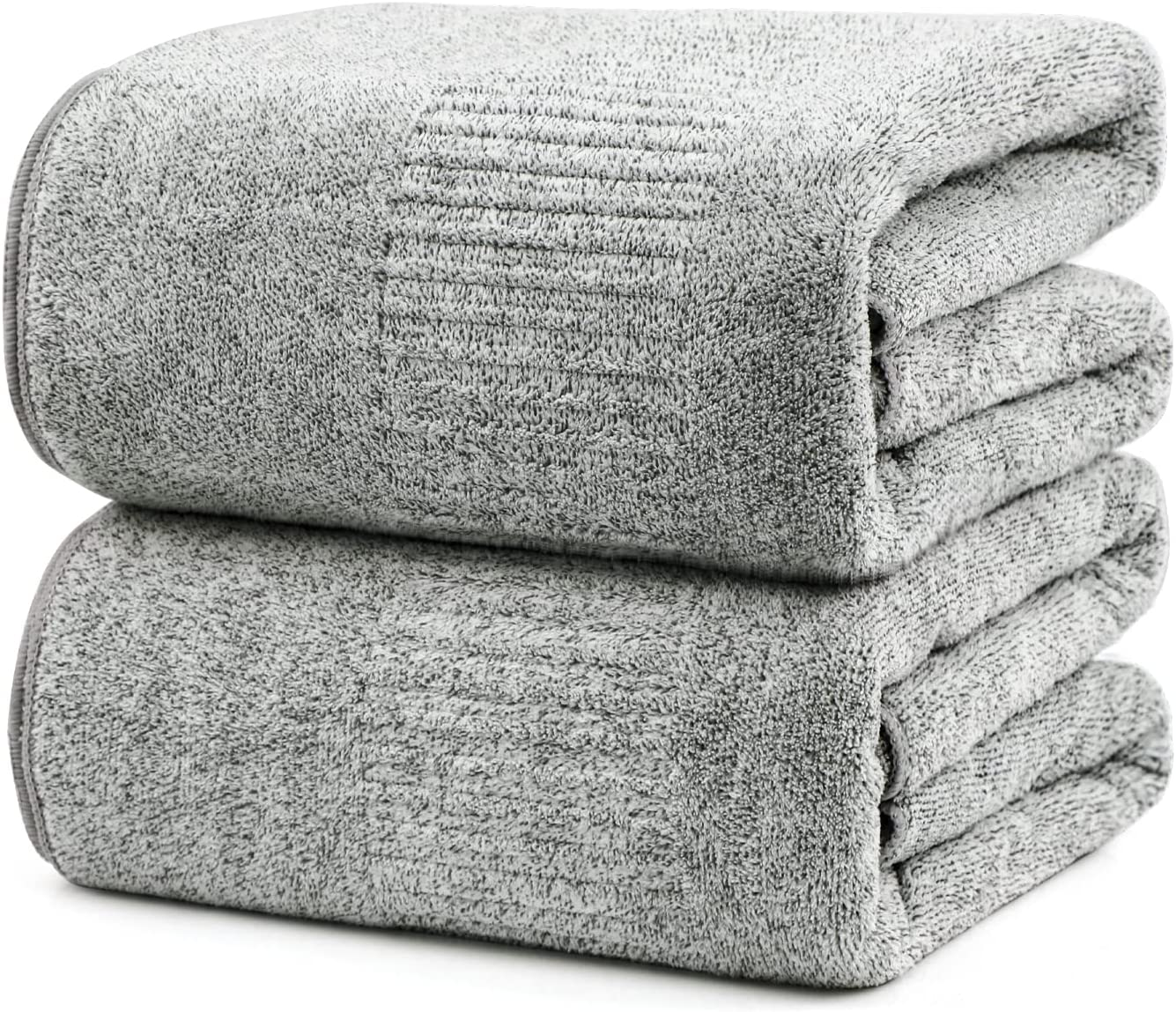 SEISSO Pack of 2 Bath Towel, Premium Bamboo Fibre Bath Sheets 90 X 160Cm, Super Soft, Highly Absorbent and Quick Dry Bath Sheet, Use for Hotel, Spa, Bathroom, Sports Towels, Yoga Towel, Dark Blue
