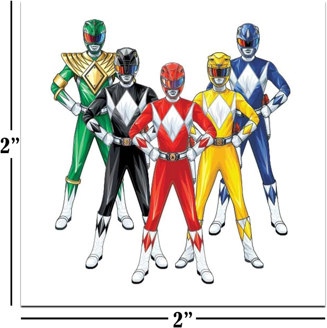 Power Rangers Temporary Tattoos Party Favors Bundle ~ 70+ Perforated Individual 2" X 2" Power Rangers Tattoos for Kids Boys Girls (Power Rangers Party Supplies MADE in USA)