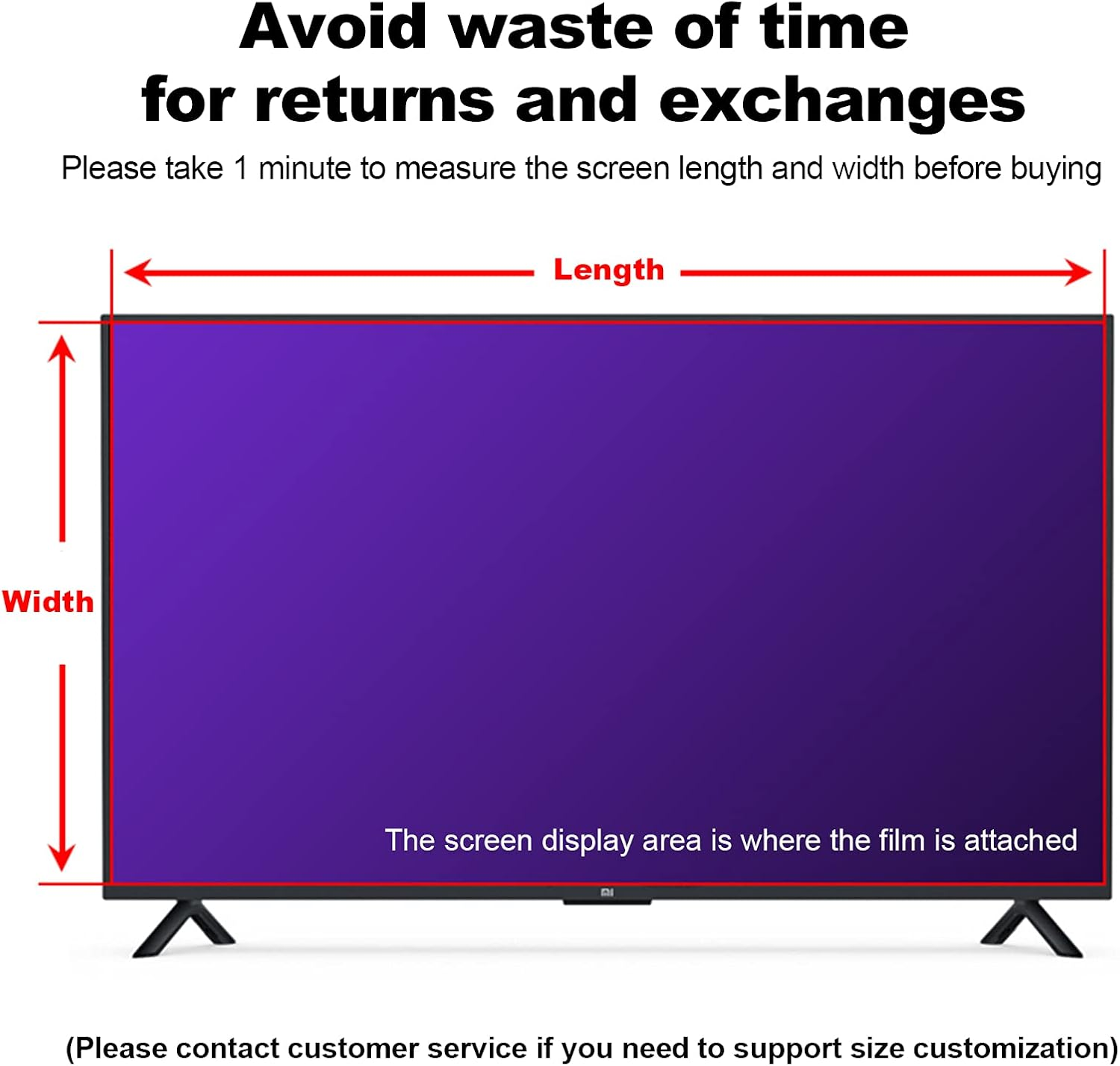 Anti Glare Film for LCD QLED Tv, 32-75 Inch TV Screen Protector Blue Light Filter,Shielding UV and Radiation Monitor Filter,Matte Gloss Finish,40" 886 * 498 image number 6