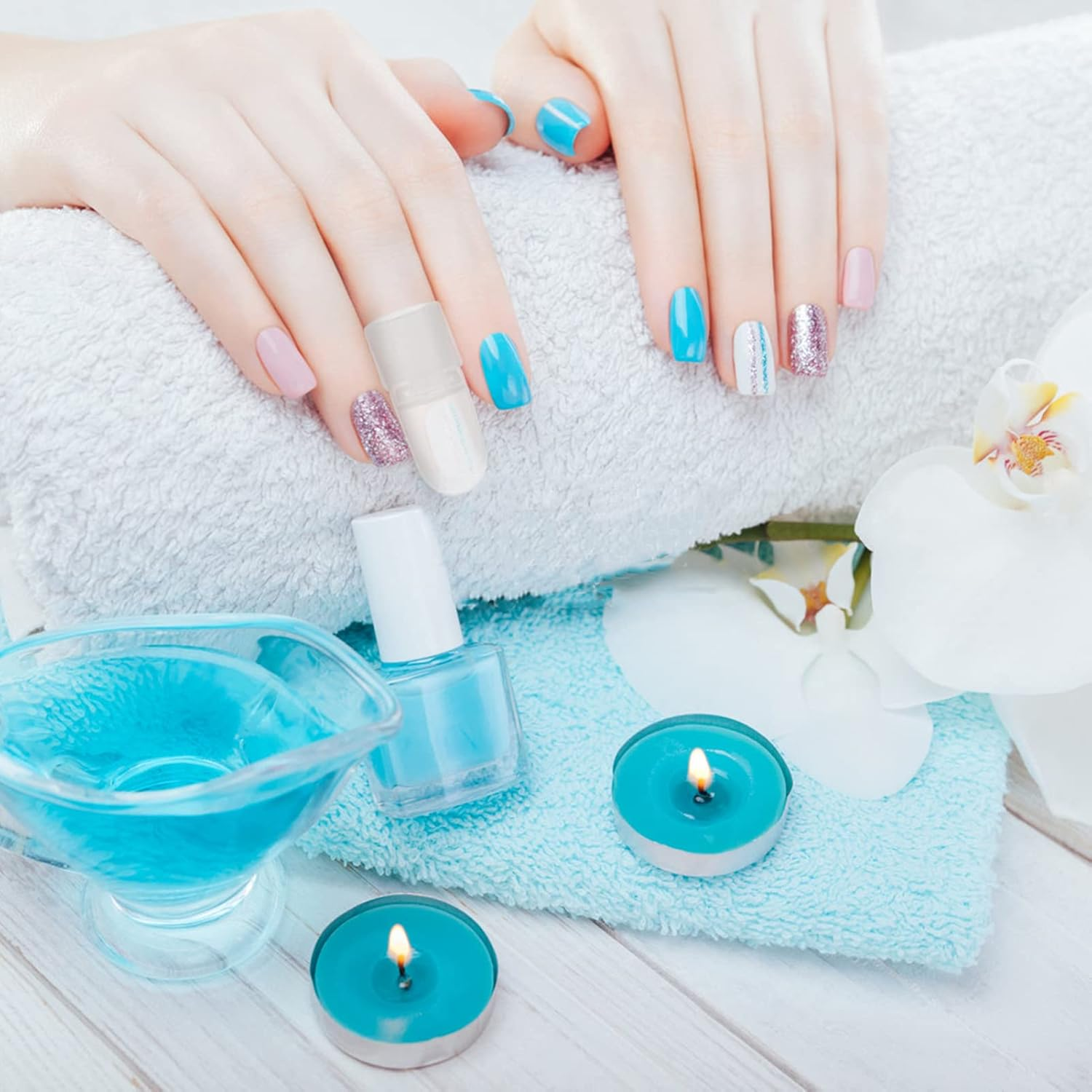 Baluue 20Pcs Armor Removal Tool Box Nail Polish Varnish Cover Protector Nail Polish Varnish Shield for Manicure Art Use