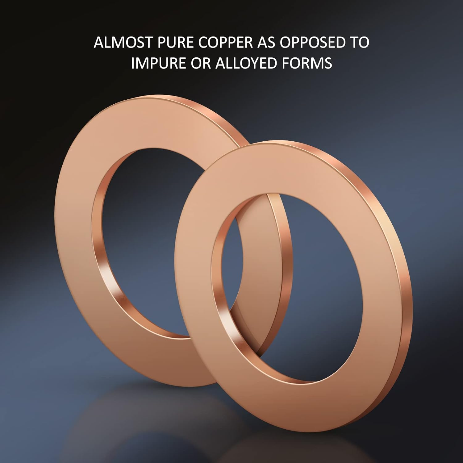 (15Pcs) M12 Oversize Piggyback Oil Drain Plug Copper Crush Washers Seal Ring Gaskets DFL-037DP image number 2