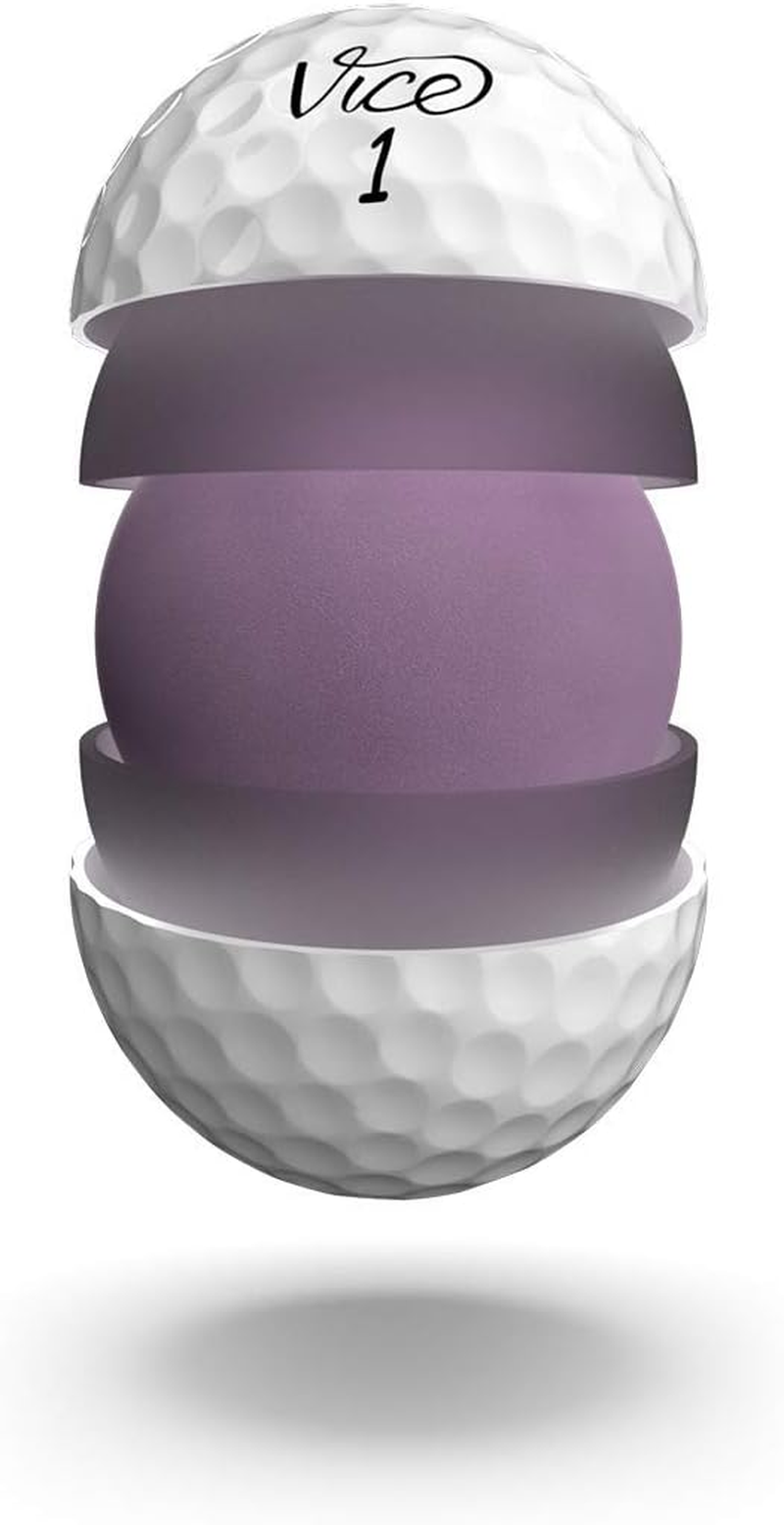 Vice Pro White Golf Balls image number 1