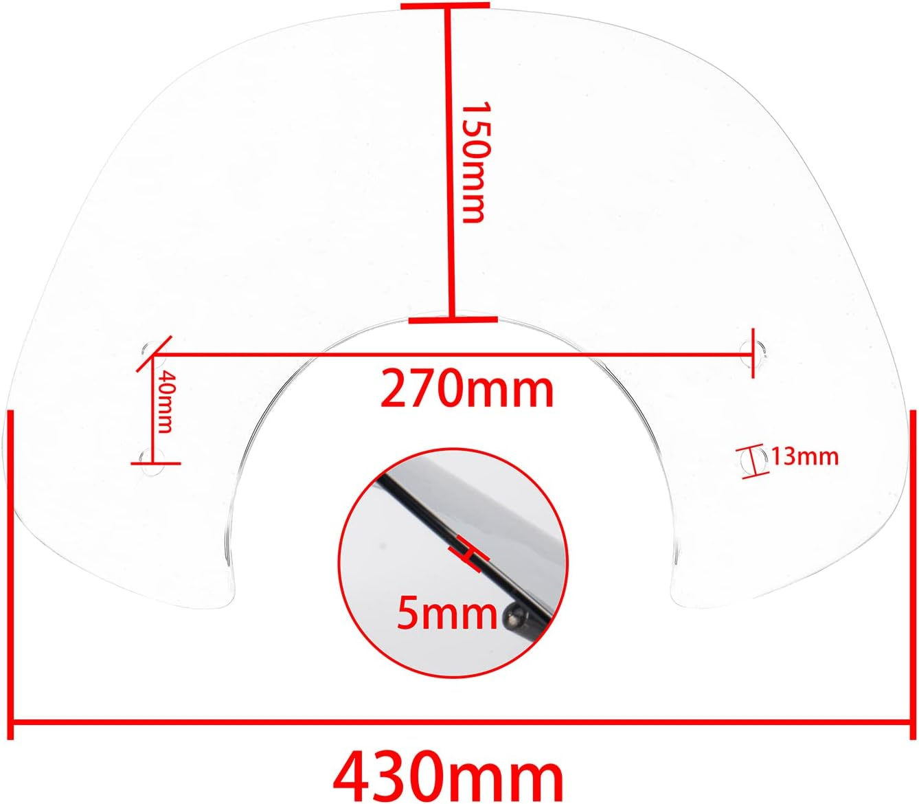 New Scooter Windshield Windscreen Flyscreen Airflow Wind Screen Deflectors Visor for P.Iaggio GTS125 GTS 125 GTS250 GTS 250 GTS300 GTS 300 All Year Sport Bikes Wind Shield Parts (Smoke) image number 3