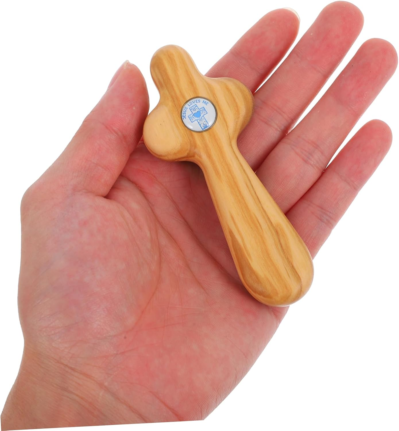 Jojofuny Artisan Crafted Catholic Confirmation Cross Handheld Religious for Baptism image number 3