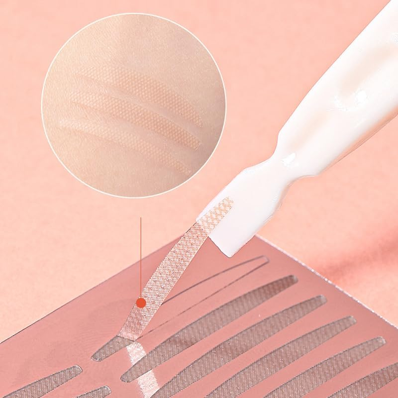 Invisible Eyelid Lifting Tape Stickers, 120Pcs Set, Natural-Look Eye Lift Strips with Application Tool, Waterproof & Hypoallergenic for Enhanced Eye Shape & Size, Clear Adhesive image number 3