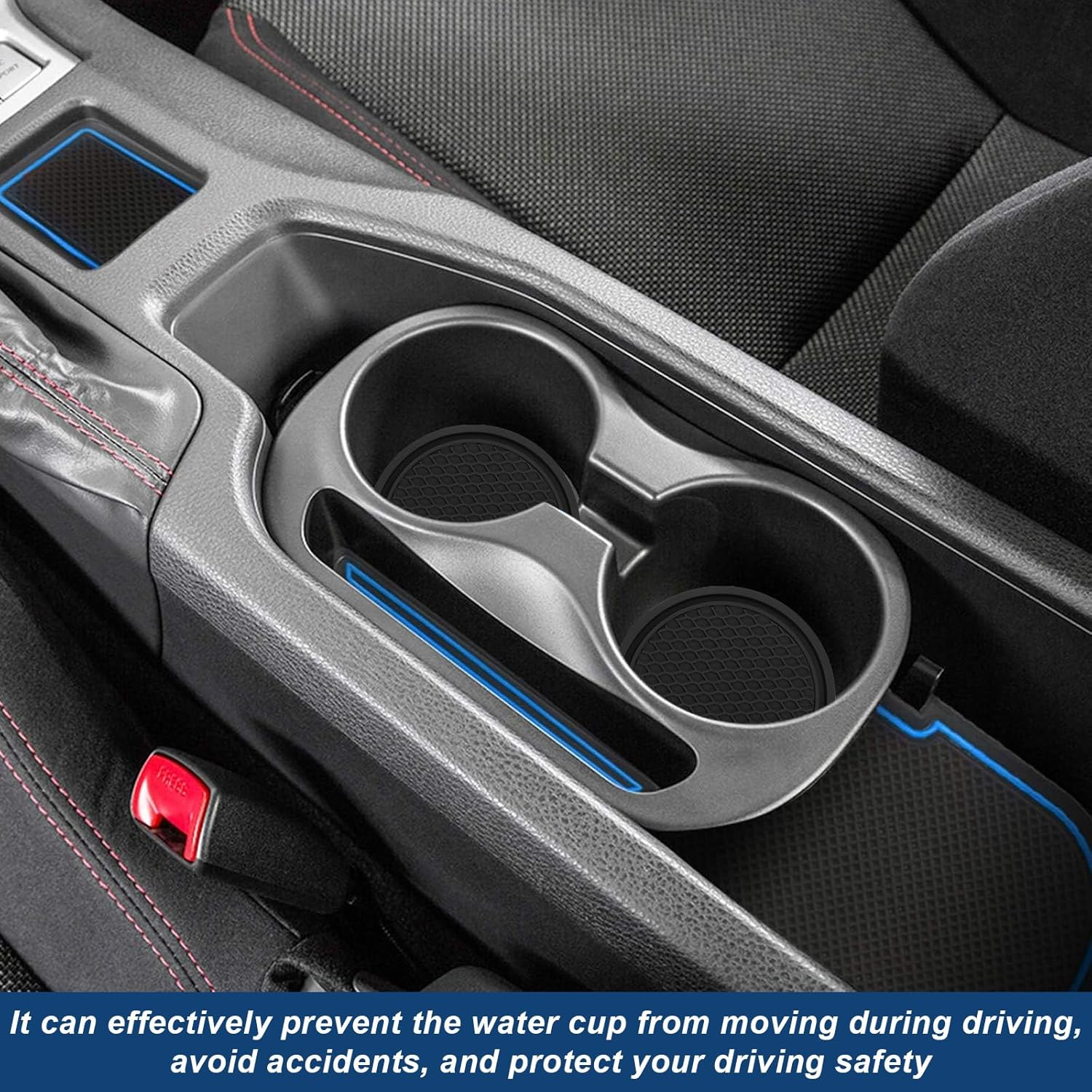 4 Pcs Car Accessories,Car Accessories Interior,Universal Anti-Slip Coasters,Automotive Accessories for All Cars (Black) image number 3