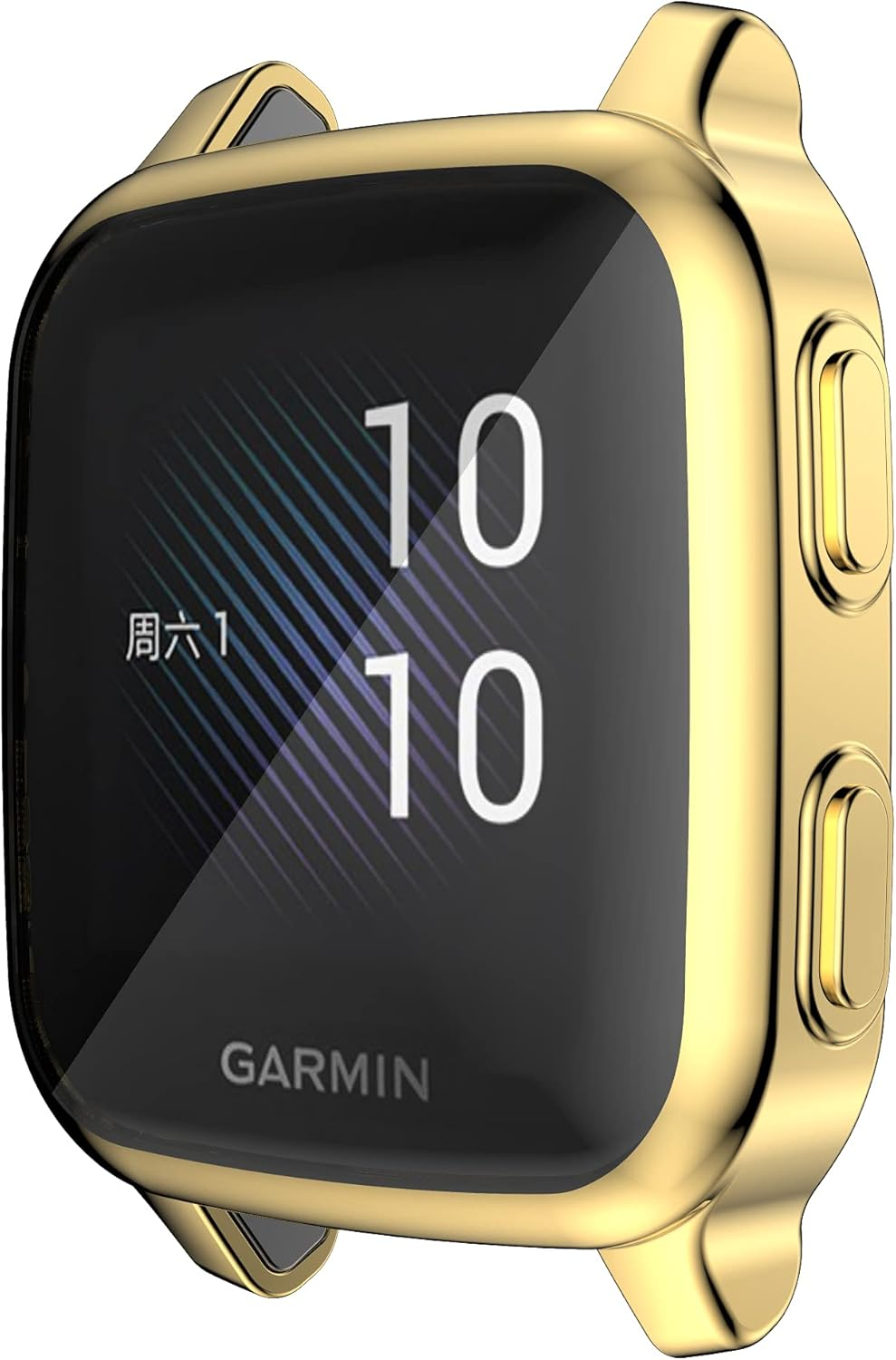 Acadeny [Pack of 2] Case Compatible with Garmin Venu Sq 2/Sq 2 Music/Venu Sq/Sq Music, Gold High Transparency All-Round Protective Case with Screen Protector, Anti-Stain, Scratch-Resistant, TPU - Rose Gold image number 5