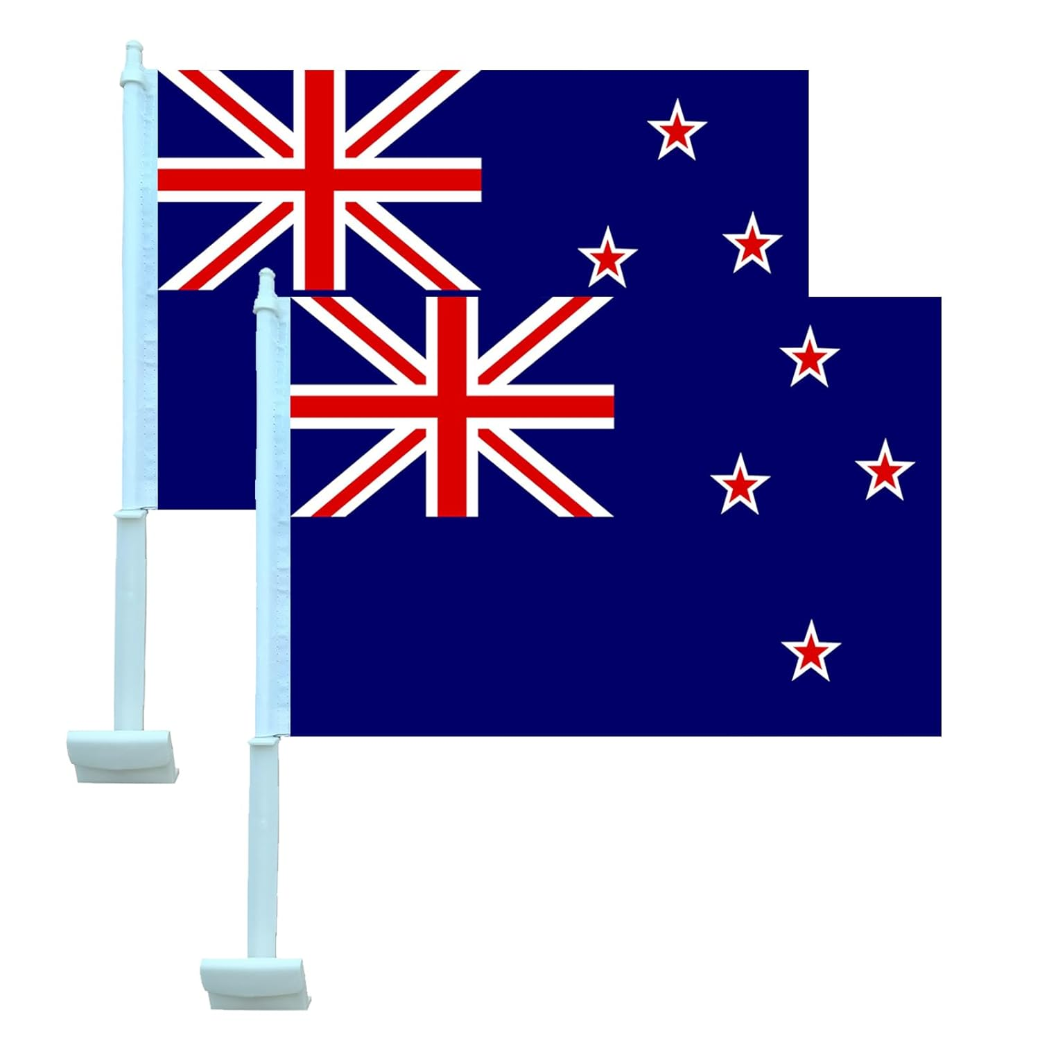 National Car Flag Countries Auto Flag with Window Clip Flagpole Mount Double Sided Printed Car Flags Vehicle Decor (Checkered)