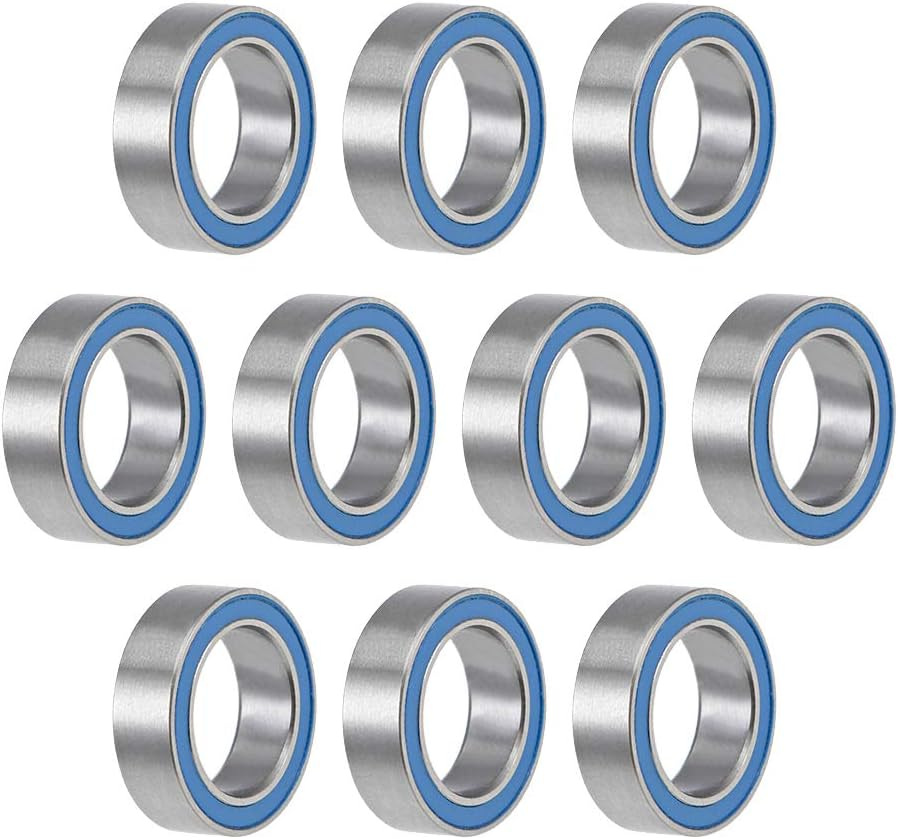 Uxcell MR128-2RS Deep Groove Ball Bearings 8Mm Inner Dia 12Mm OD 3.5Mm Bore Double Sealed Chrome Steel Blue Seal Z2 10Pcs image number 6