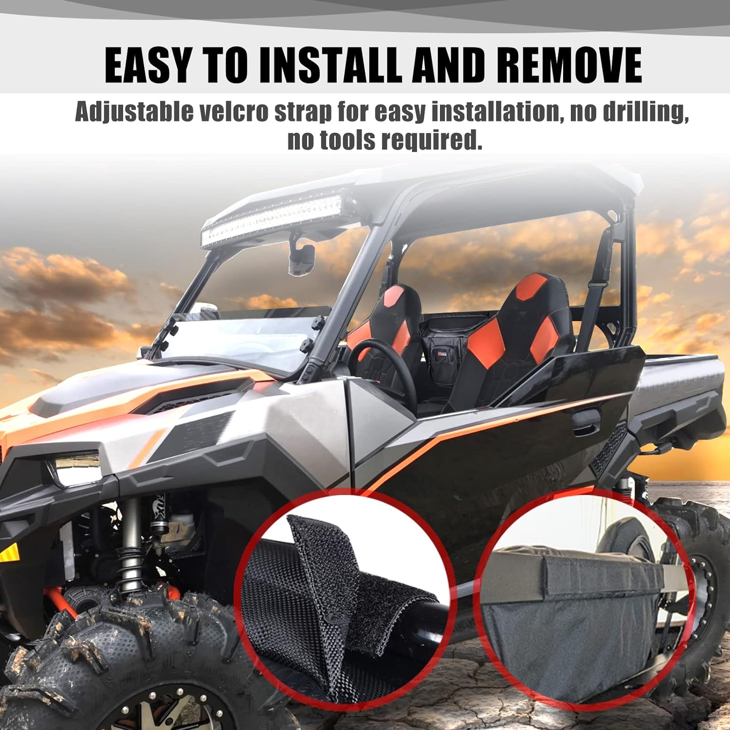 General 1000 Storage Bag, General 1000 Accessories behind Seat Storage Bag, UTV Center Seat Bag Tool Porch for Polaris General 1000/1000-4 / XP 1000 / XP 4 1000 2016-2024 (Black) image number 2
