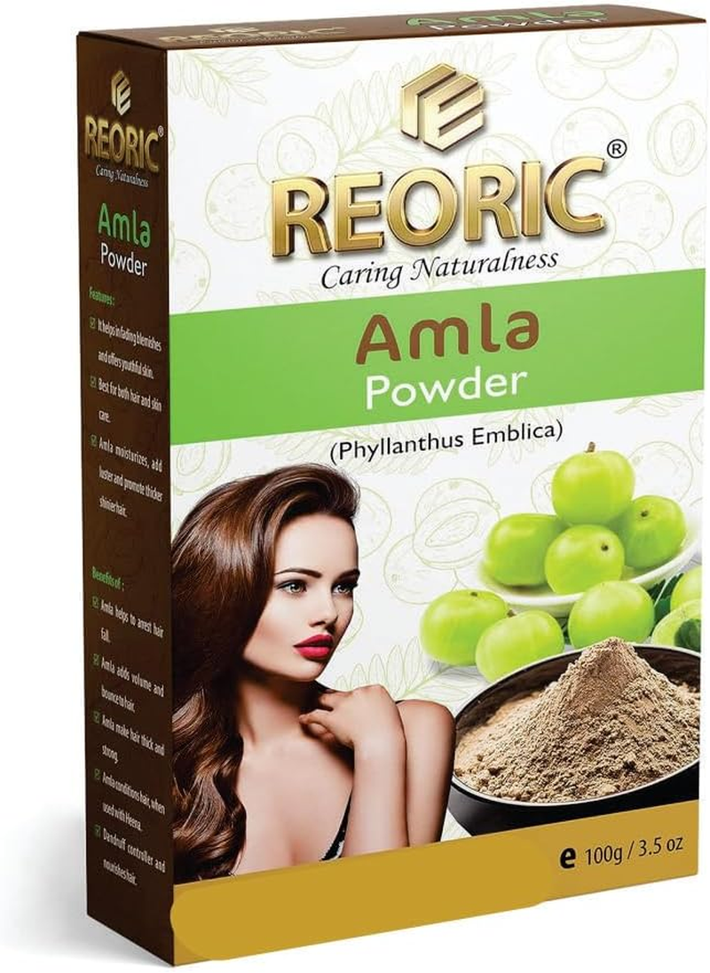 Reoric Reetha Amla Shikakai Powder |Reetha Amla Shikakai Powder for Hair |Aritha Powder |Soap Nuts for Hair |Sapindus Nuts |Amla Powder |Indian Gooseberry Powder |Shikakai Powder(300G, Pack of 3) image number 3