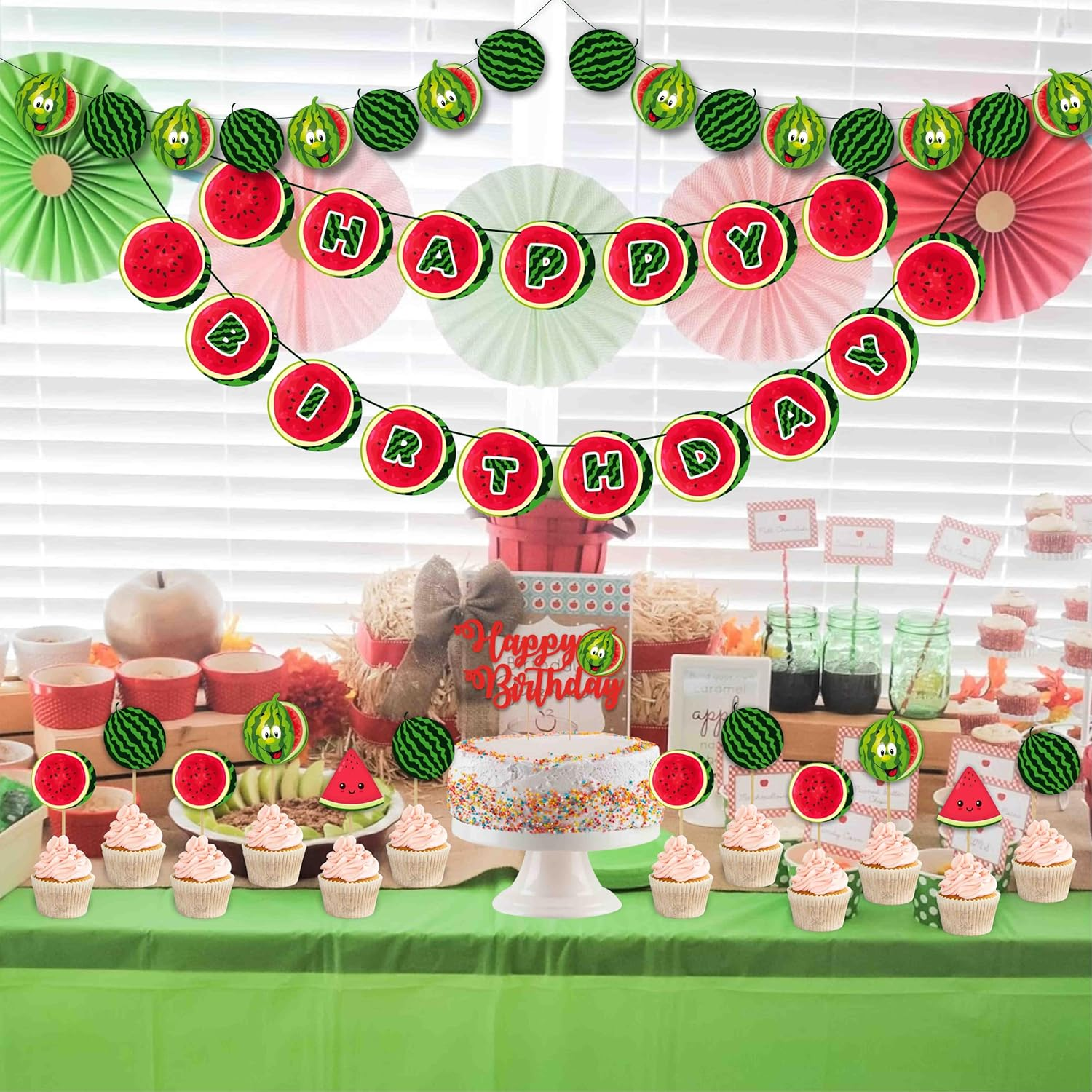 Watermelon Theme Birthday Party Supplies | Juicy Summer-Inspired Decorations for Kids, Picnics & Outdoor Celebrations image number 5