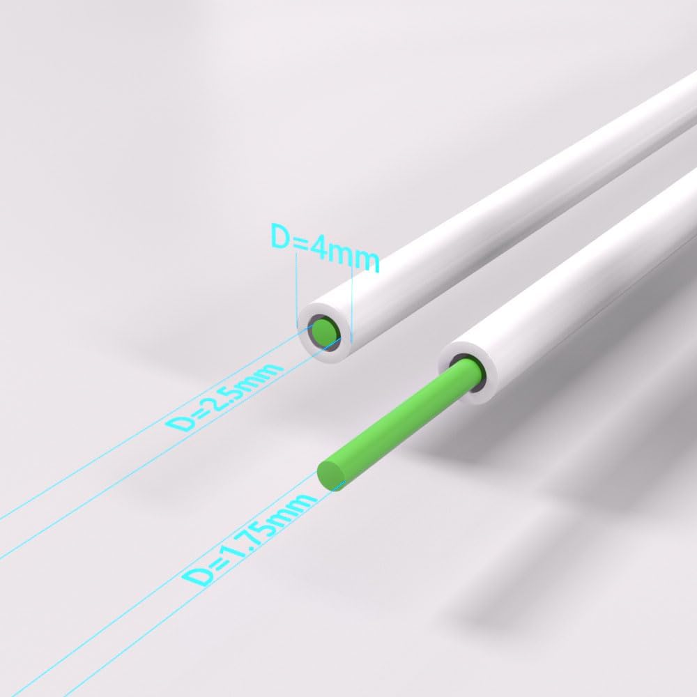 LEOWAY 5M PTFE Teflon Tube 2.5Mm Id/4.0Mm OD, PTFE Bowden Tubing for 1.75Mm Filament,Compatible with K1C, K1 Max, K1, Ender 3 V3 3D Printer