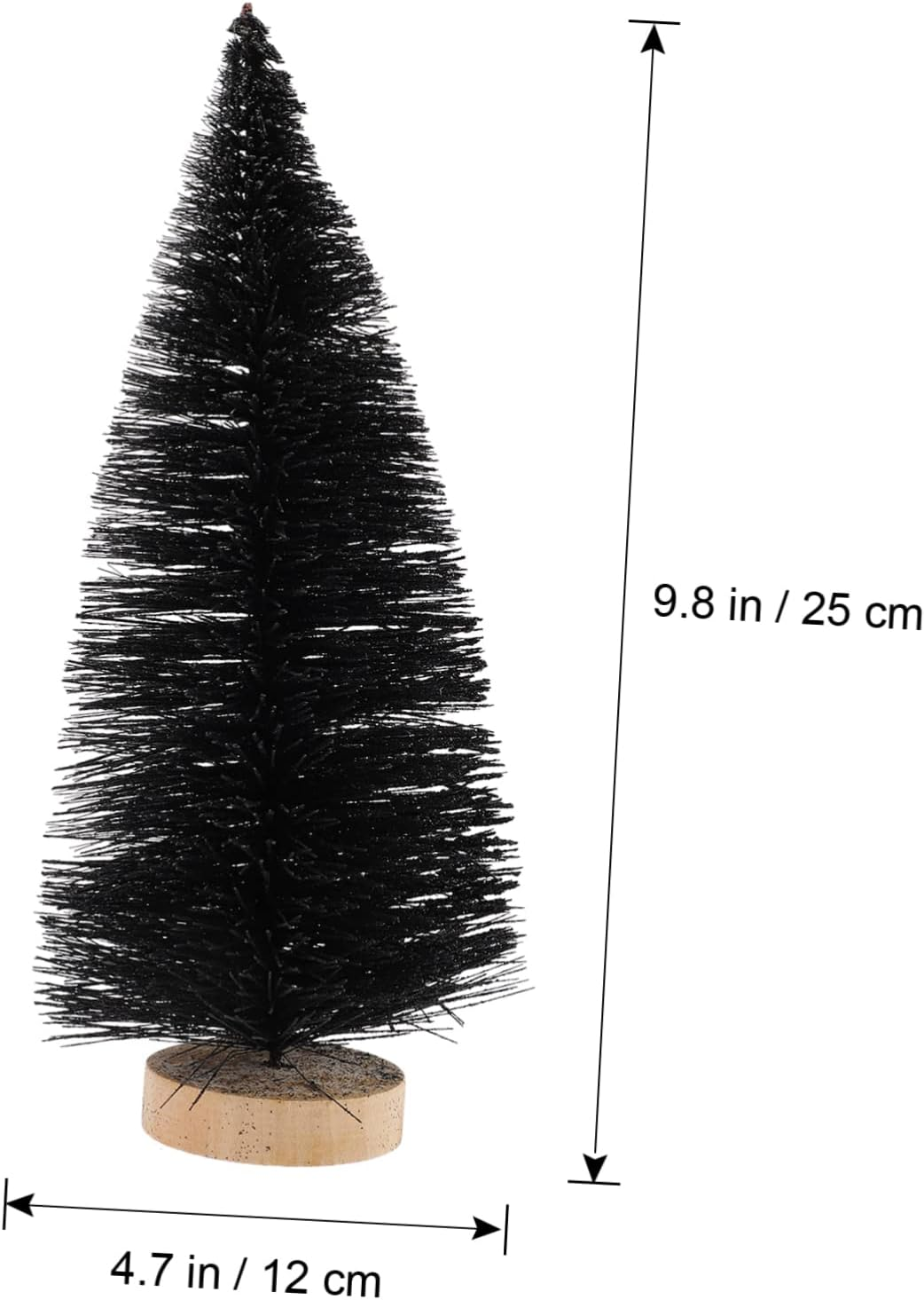 Artificial Christmas Tree Mini Pine Holiday Decor Black Spruce Desk Ornament image number 6