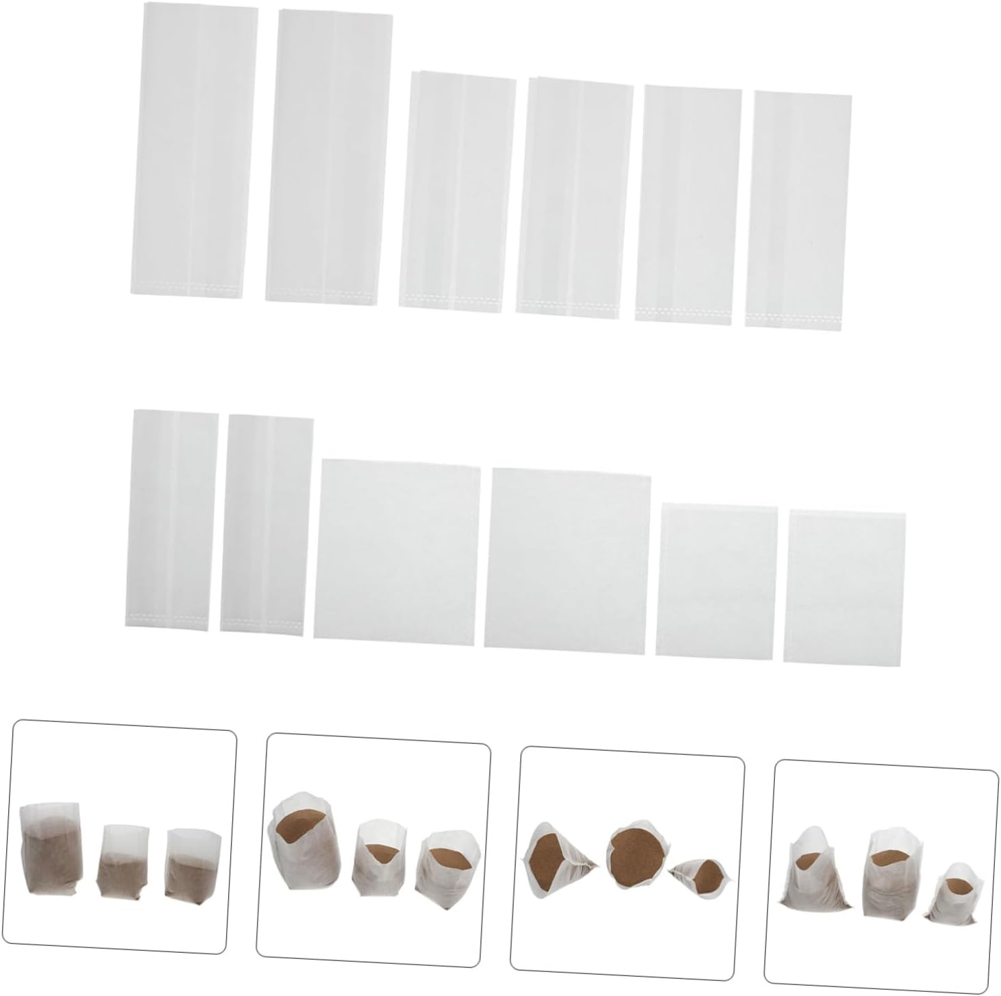 Kisangel 500Pcs Non-Woven Plant Nursery Bags for Gardening Thick Seedling Pots for Vegetables Flowers and Trees Suitable for Indoor and Outdoor Planting image number 6