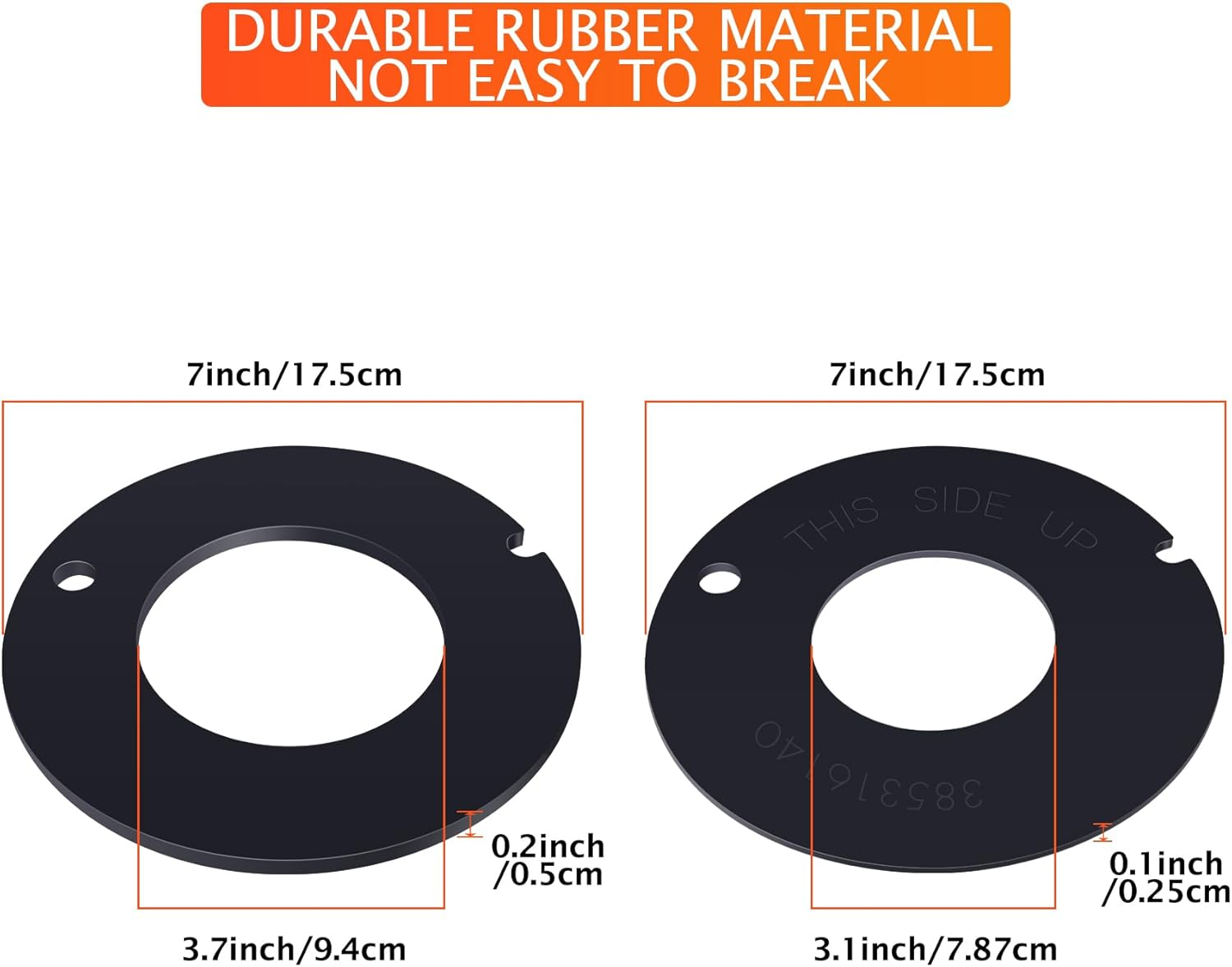 385311462 and 385316140 RV Toilet Rubber Seal Kit Replacement for 510/506+, 510+/1006, 1008/Ecovac 146-149 Compatible with Sealand Mansfield Vacuflush RV Camper Toilet image number 5