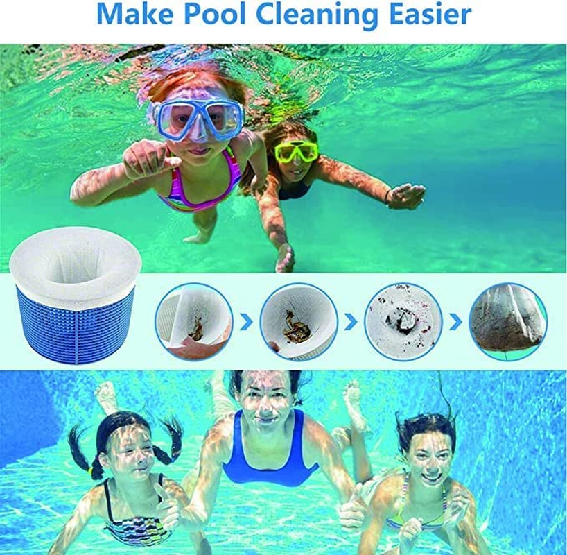 Pool Skimmer Socks, 20 Packs Swimming Pool Skimmer Socks Baskets Skimmers Net Filter Storage Bag, Ultra Fine Mesh Screen Liner for Filters Baskets and Skimmers for Cleans Debris and Leaves