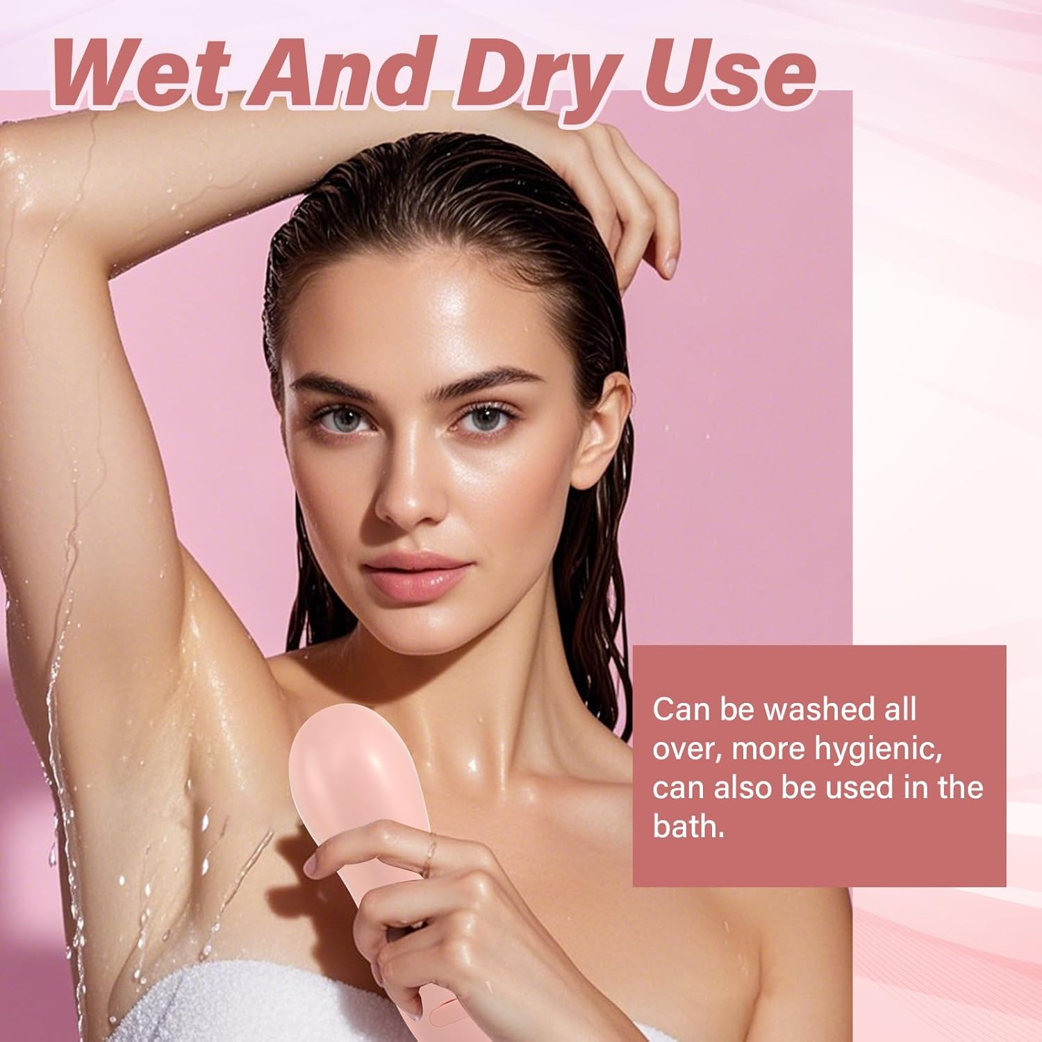 Body Hair Trimmer Kit Silk Glide Epilator Razor Painless Hair Removal at Home 2 in 1 Electric Shaver Razors for Women, for Sensitive Skin, Wet & Dry Cordless USB Charge