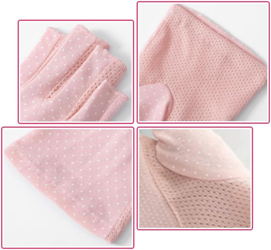 GYWHOOFT Fingerless Gloves Non,Protection Driving Gloves Women Thin Fingerless Sunblock Gloves Short and No-Slip for Driving Riding Fishing Golfing Outdoor Activities Favors image number 2