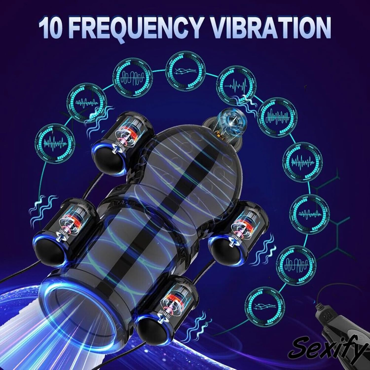 Vibrating Male Masturbator Penis Glans Trainer Vibrator Stimulator, Adult Sex Toys for Men, Cock Massager Mens Sex Toy Stroker Stimulation, Masturbators Vibrators for Men Training Masturbation Pleasure Delay Trainer Adult Sex Toy image number 2