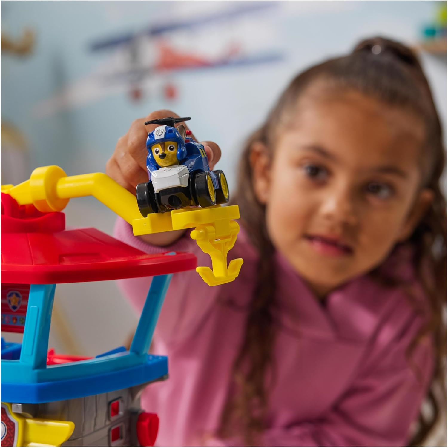 PAW Patrol: Air Rescue, Pup Squad Adventure Bay Airport Playset, with Chase Toy Car & PAW Patrol Vehicle Launcher, Kids&rsquo; Toys for Boys and Girls 3+ image number 6