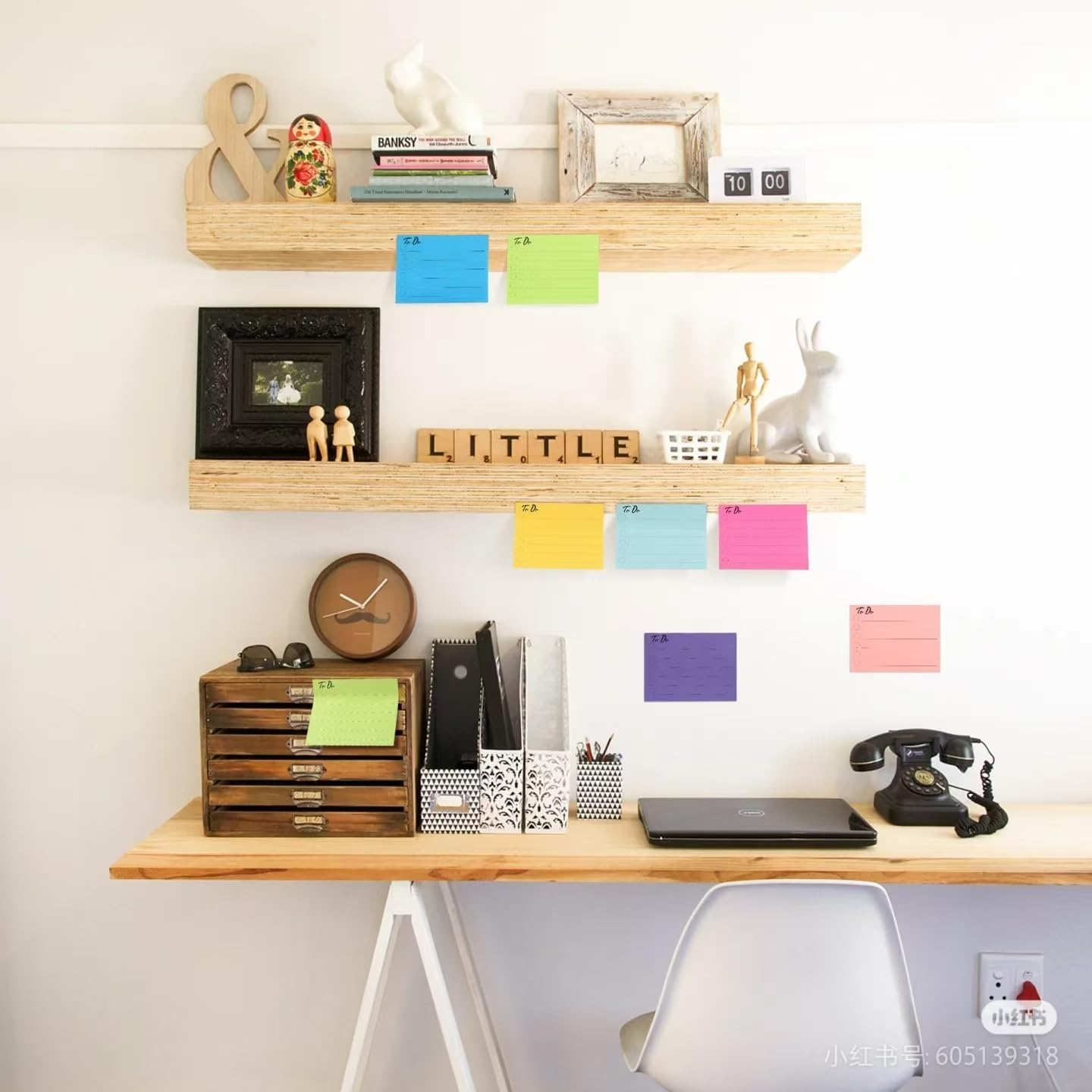 Bluejunior 6Pack to Do List Sticky Notes,Colourful Lines Self-Stick Sticky Notes,Post It Note Tags for Planner(300Sheets) image number 3