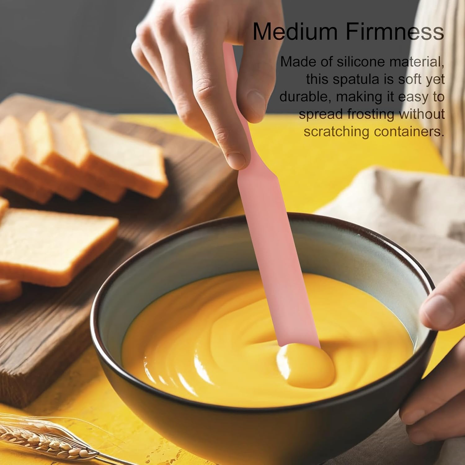 Jaasuee 4-Piece Non-Stick Wax Spatulas Set, Silicone Waxing Applicators for Hair Removal, Home Salon Body Use (Pink, Yellow, Purple, Green) image number 1