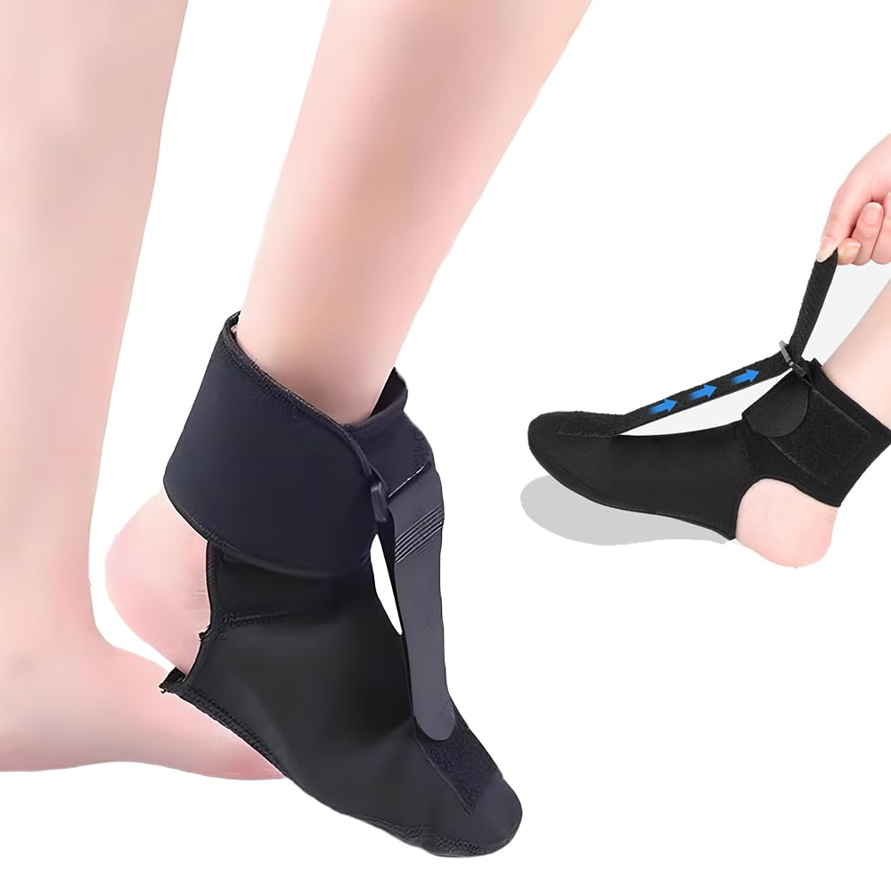 Plantar Fasciitis Night Splint Socks, Heel Pain Relief Plantar Fasciitis, Soft Stretching Boot Splint for Aching Feet & Heel Relief, Plantar Fasciitis Night Splint Sock, Right or Left Foot for Achilles Tendonitis Drop Foot (S)