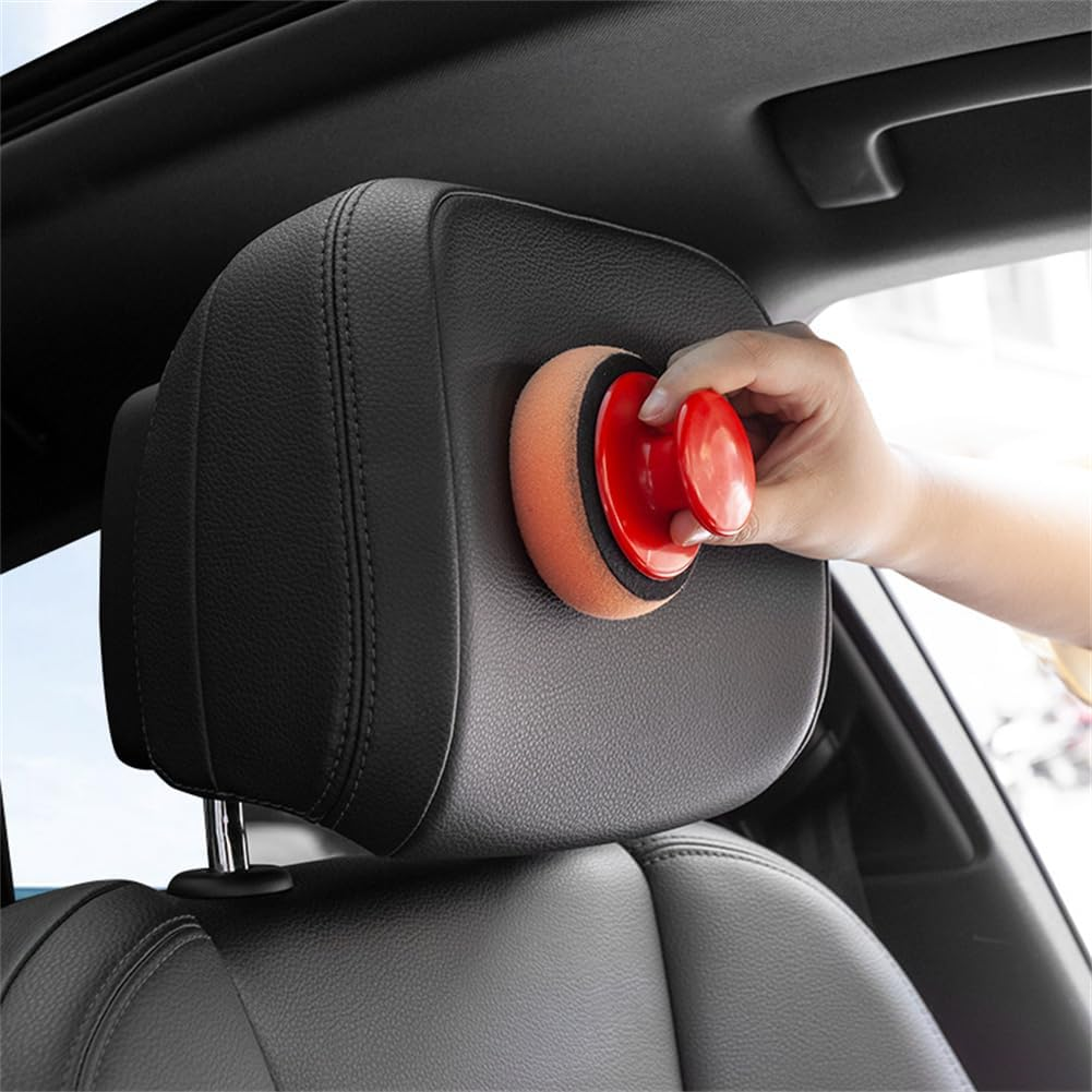 3Pcs Polishing Tool Buffing Sponge Pads Waxing Pad with Handle Microfiber Wax Applicator Foam Applicator Pad Wax Applicator Pads for Cars Car Sponge Pads Manual Backplane image number 2
