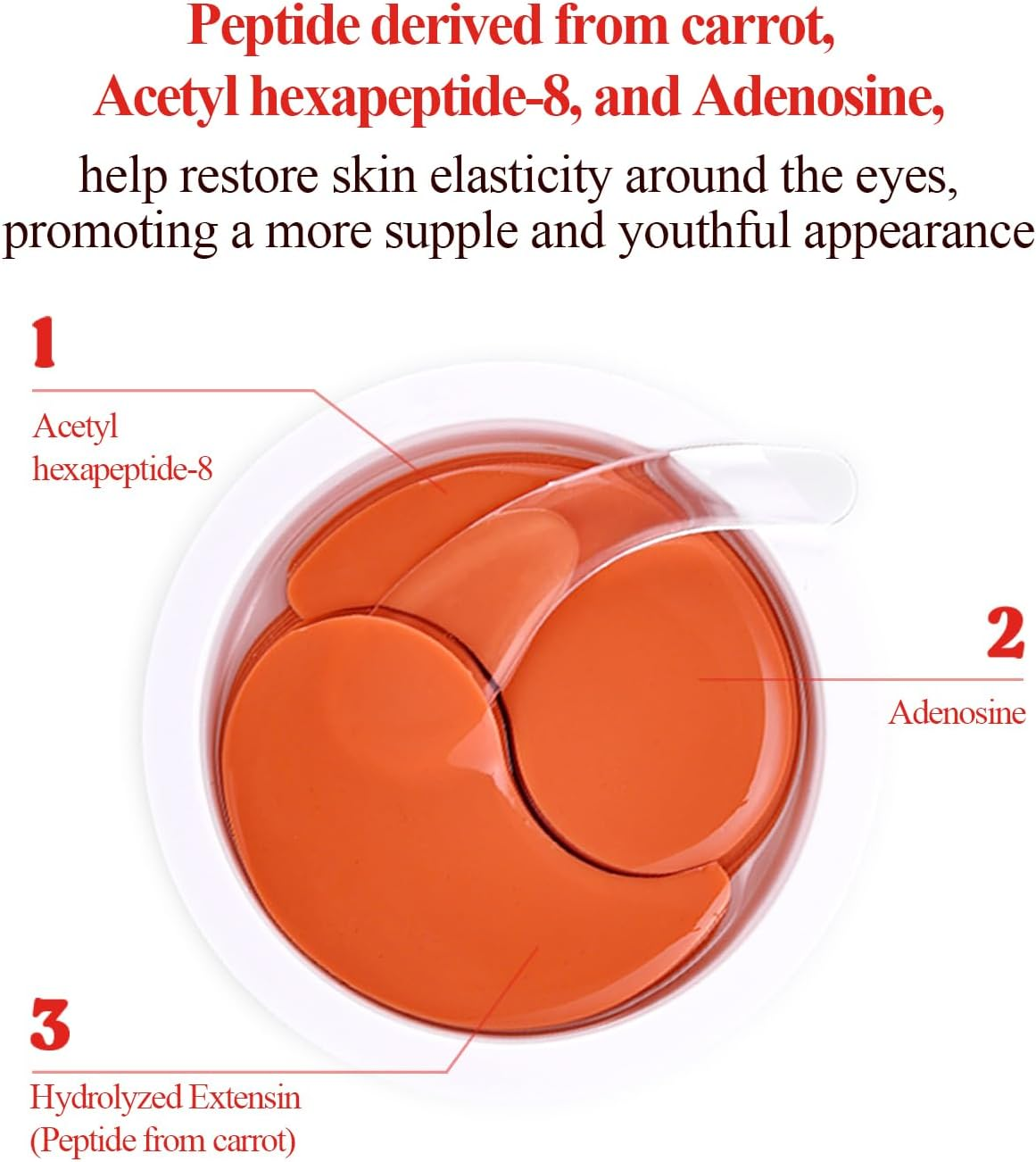 10 DAY Eye Mask Peptide 20Pcs (10Pairs) - Rejuvenating Eye Patch, Firming Eye with Hydrolyzed Extensin, Peptide, Adenosine, Travel Friendly, Lightweight image number 1