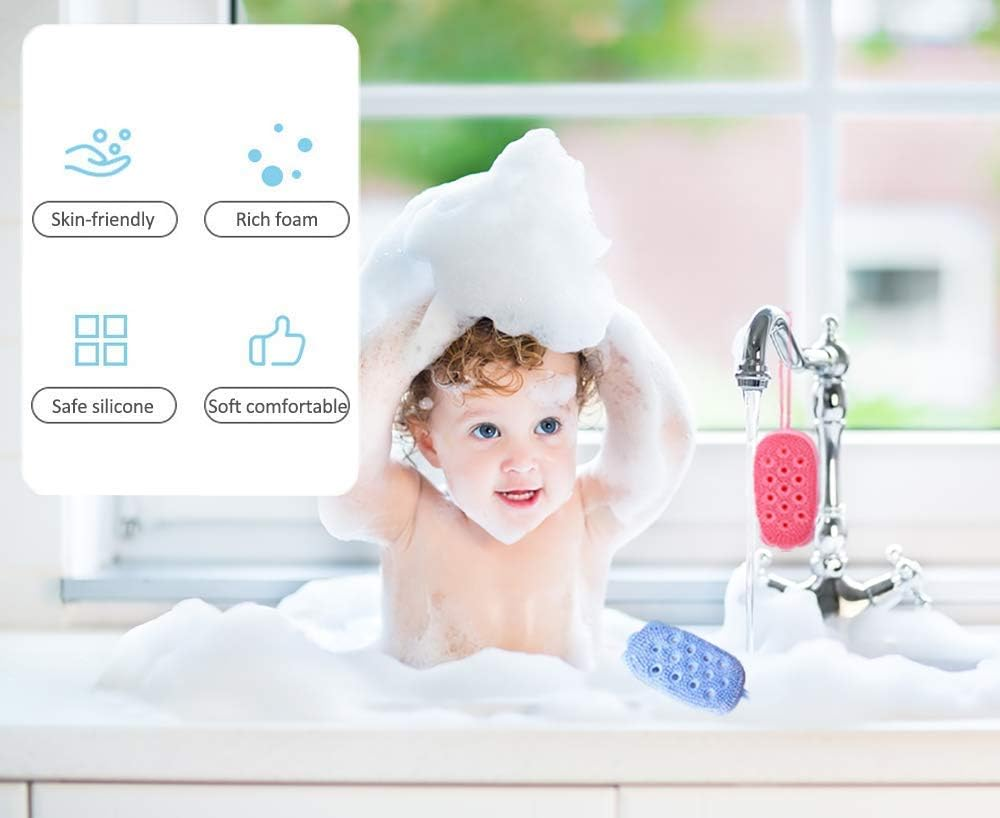 AARIV INTERNATIONAL Silicone Bubble Bath Brush Quick Foaming Scrubbing Brushes Soft Rubbing Massage Bubble Body Cleaner for Shower Bathroom