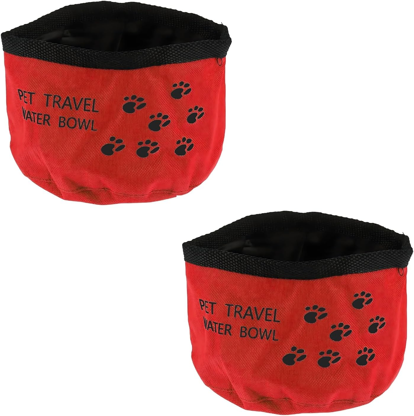 EZONEDEAL Dog Treat Pouch, Food Dish Water Bowl Waterproof Nylon Space for Dog and Cat Ideal Dogs Cats Feeding Drinking Travel Accessories Pets Dog Treat Bag (2 Red)