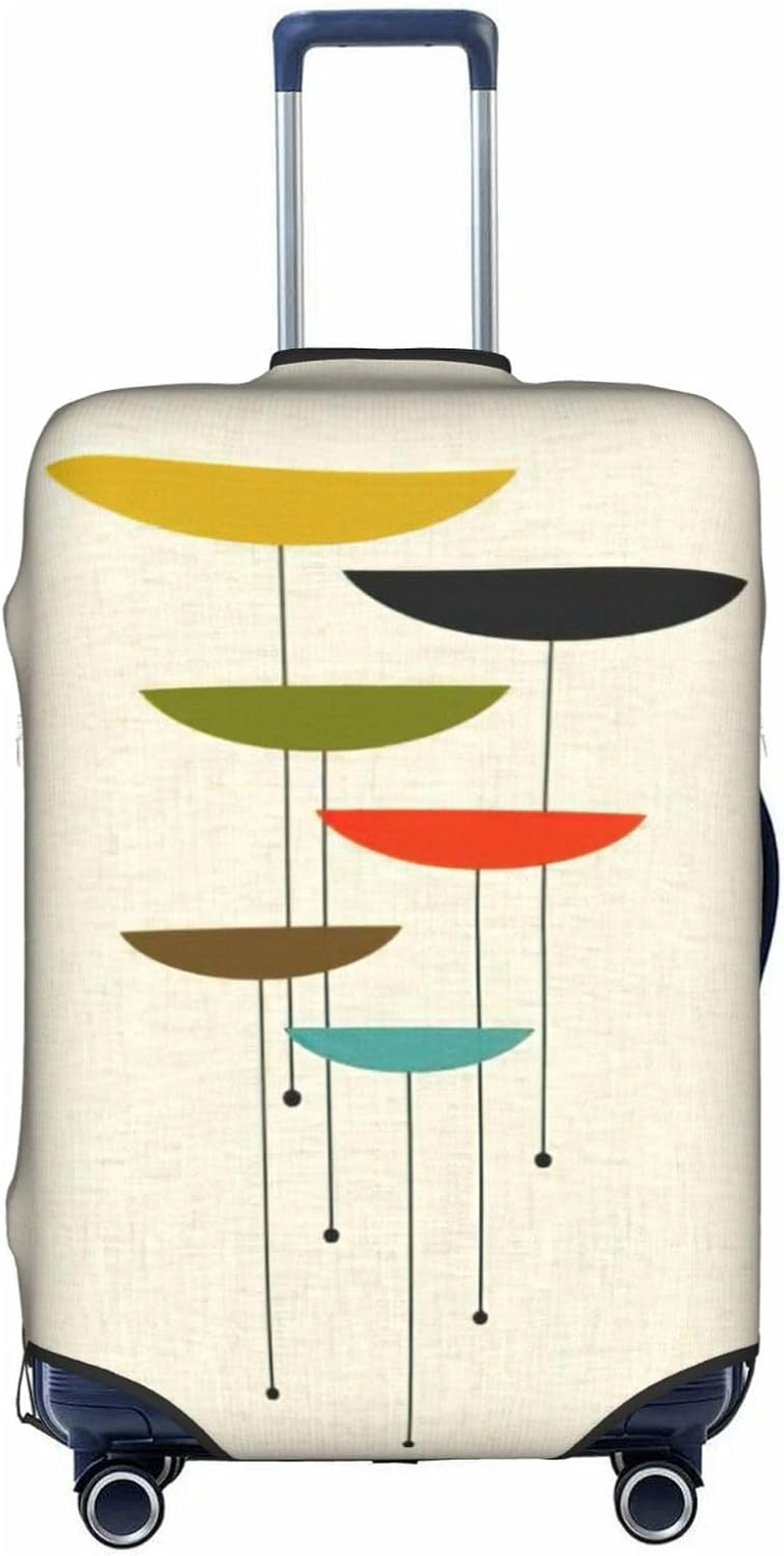 Odddot Mid Century Modern Prints Print Travel Luggage Cover,Suitcase Protector Cover, Washable Baggage Covers,For 18-32 Inch Luggage, Mid Century Modern Prints, Medium