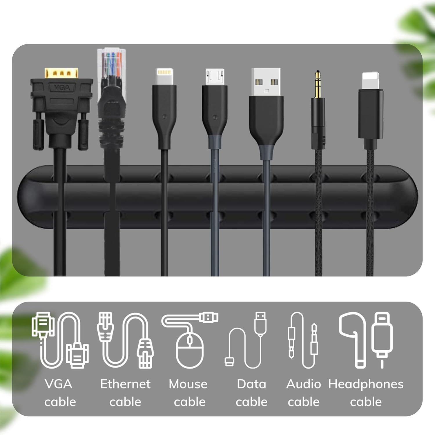 Nexttrenddot Cable Holder Clips, 3-Pack Cable Management Cord Organizer Clips Silicone Self Adhesive for Desktop USB Charging Cable Nightstand Mouse Cable Power Cord Wire PC Office Home image number 5