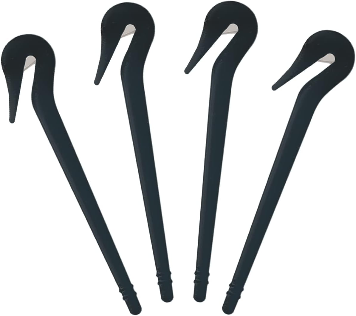 KINBOM 4 Pieces Elastic Cutting Band Cutter Elastic Hair Band Remover Elastic Pony Tip Rubber Band Remover for All Hair Types (Black) image number 3