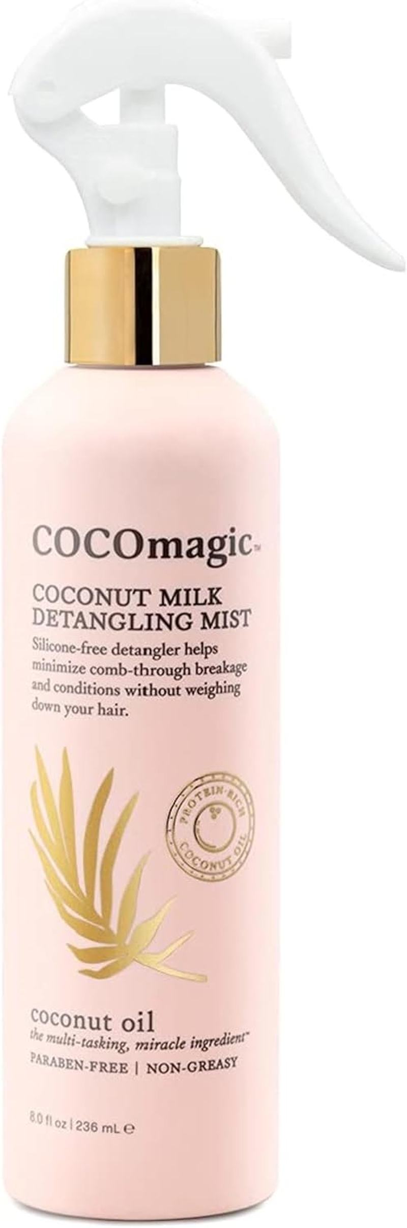 Cocomagic Coconut Milk Detangling Mist | Extra Moisturizing Leave-In Detangler | Restore Vibrancy and Boost Shine | Non-Greasy Formula | Paraben Free, Cruelty Free, Made in USA (8 Oz) image number 4