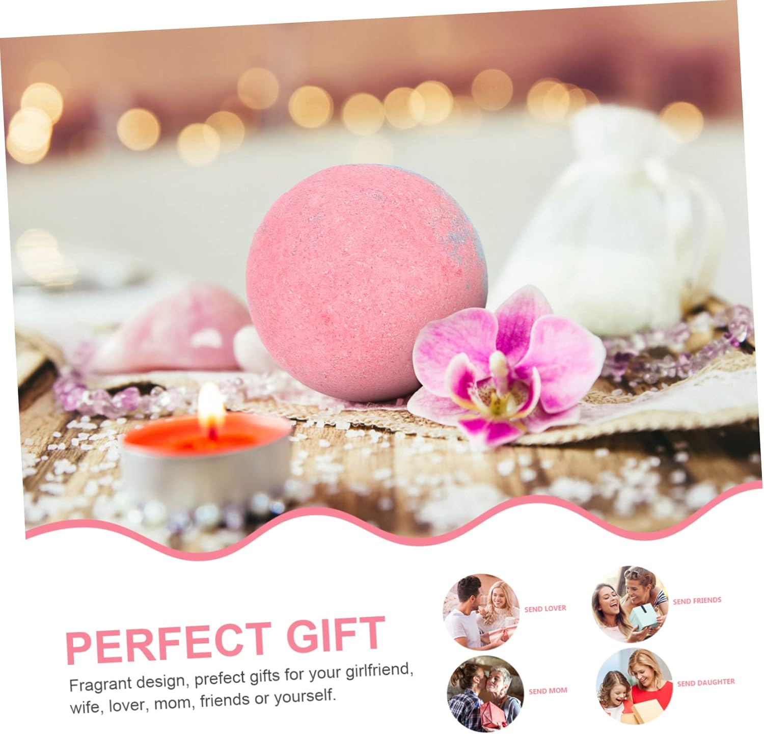 Baluue 6Pcs Essential Oil Bath Multi-Function Foot Soak for Relaxation and Skin Moisturizing Portable Household Spa Accessory Mixed Colors image number 5