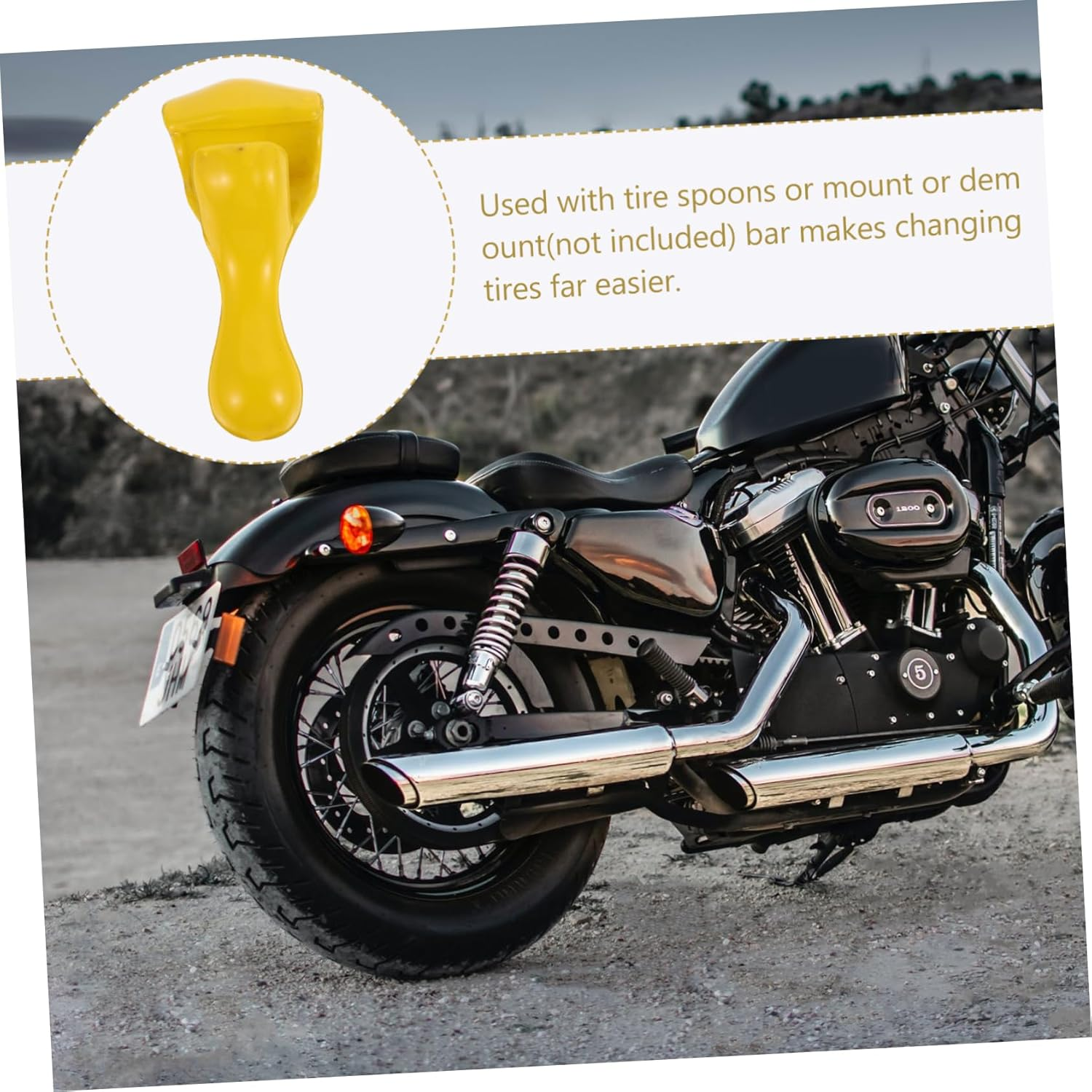 LOORGVEL Motorcycle Bead Keeper Tire Change Tool Rubber Coated Sturdy Design for Easy Tire Removal and Repair Efficient Motorcycle Maintenance Equipment for Riders image number 2