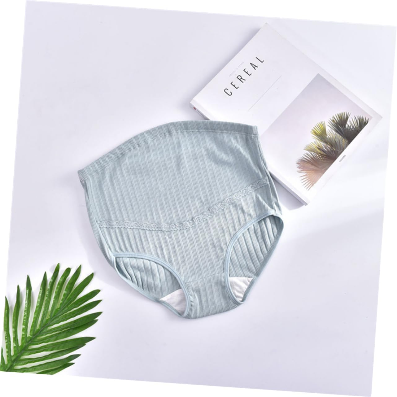 3Pcs High Waist Cotton Maternity Panties Adjustable Splice Stomach Lift Nursing Underwear for Pregnant Women Breathable Soft Stretchable Underwear Pack image number 3