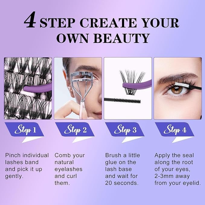 B&Qaugen Lash Extension Kit 280 Pcs 30D+40D 9-16 Mixed Individual Lashes Extension Kit DIY Lash Clusters Kit with Lash Remover and Brush Lash Extension Kit at Home(Mrrkit-30D+40D-9-16Mix) image number 1