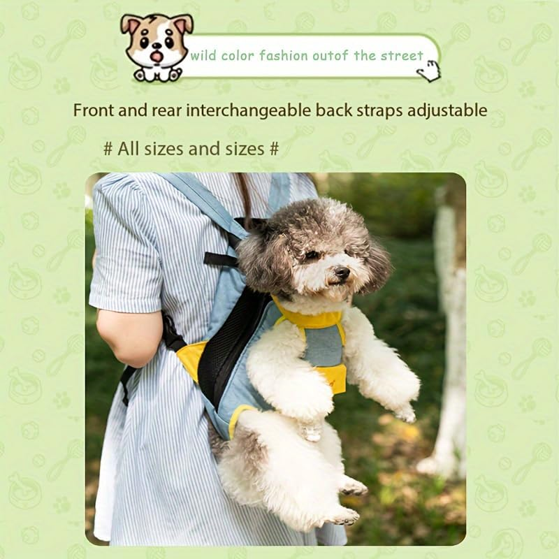 Maagik Dog Backpack, Adjustable Pet Dog Front Harness with Leg Extension, Easy to Wear and Breathable, Pet Backpack, Dog Travel Backpack for Kittens and Puppies, Camping, Hiking (XL) image number 2