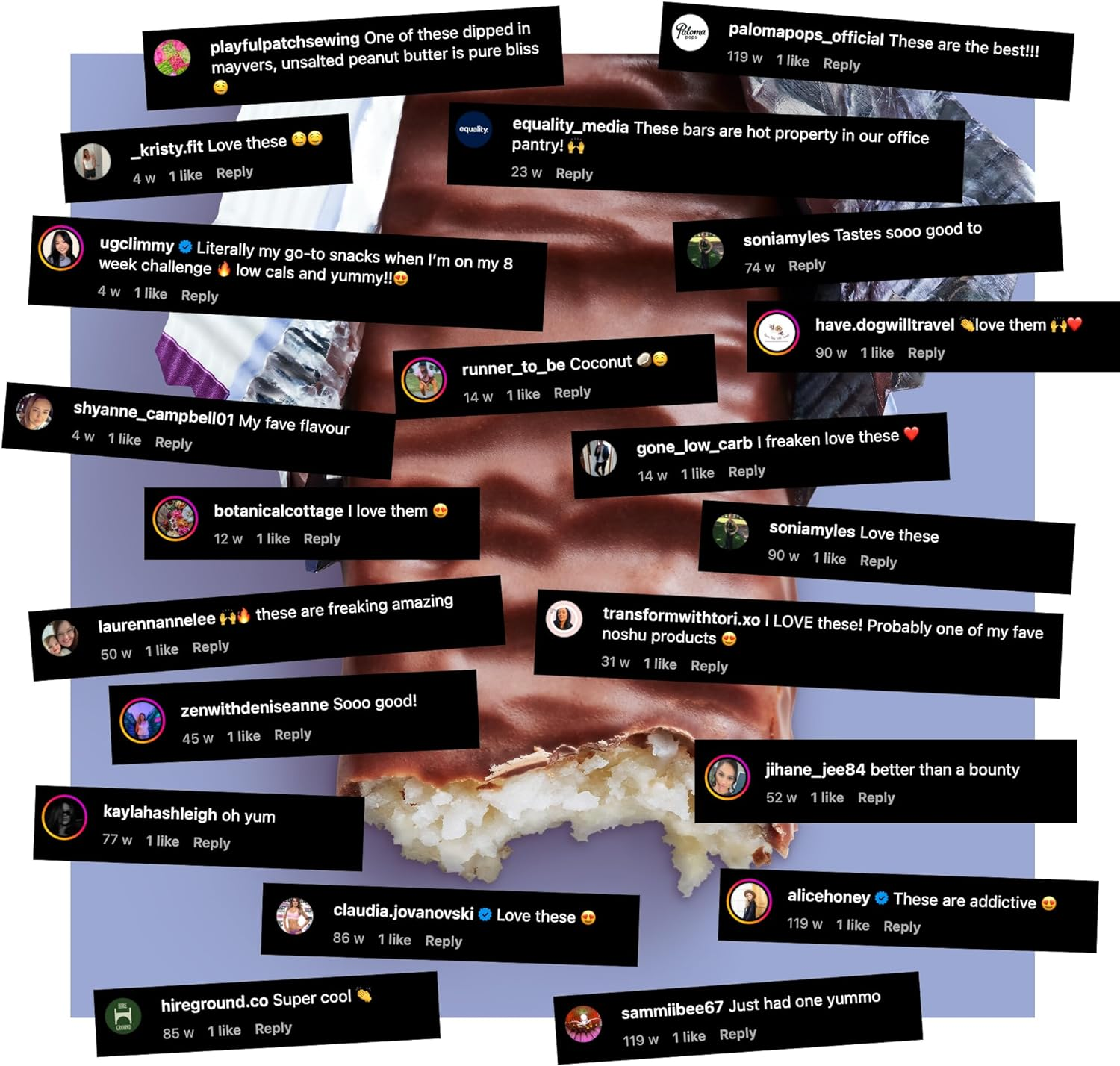 Noshu Low Carb Coconut Bliss Indulgence Bars &ndash; 10 Bars (2 X 160G) image number 3