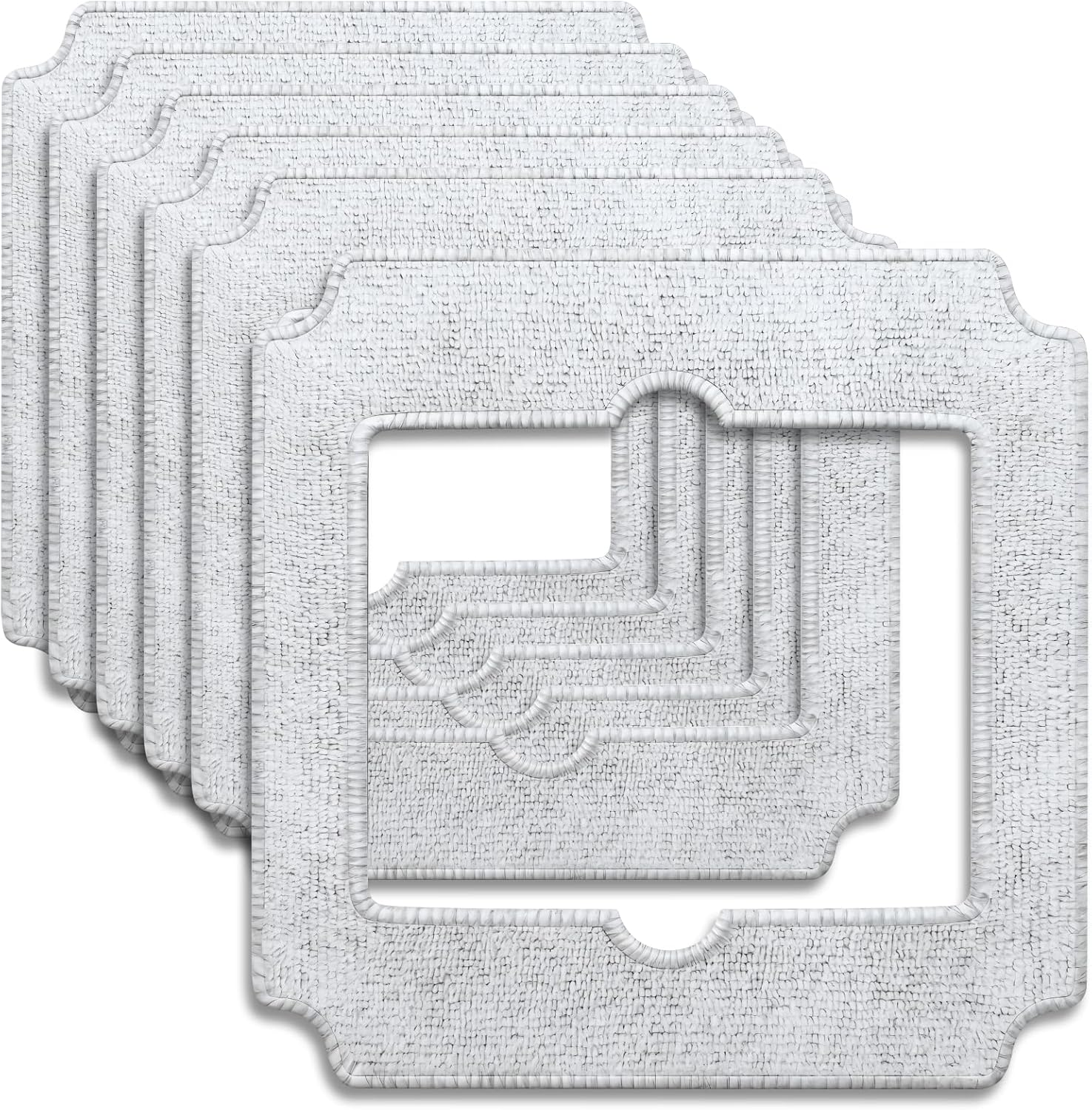 Jegehoyo W-CC02-0012 Cleaning Pads for Ecovacs Winbot Mini Window Cleaning Robots, Window Cleaner Robot Cleaning Cloth for Ecovacs, Washable Microfibre Wipes, Pack of 6