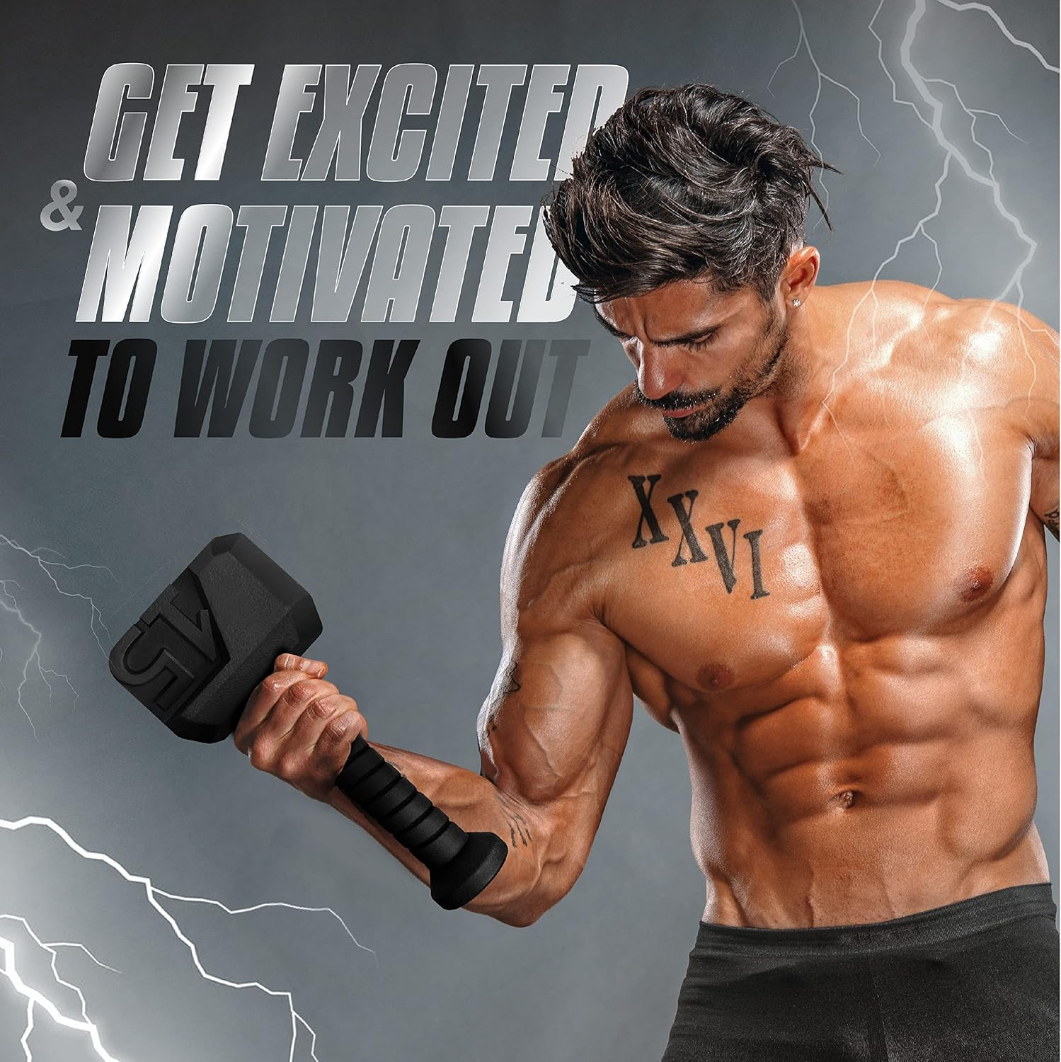 Yes4All Hammer Kettlebells 15, 25, 35 Lbs - Cast Iron Weights anti Slip Powder Coated Handle - Workout Strength Training Gym Equipment, Weightlifting - I.35Lb - Single image number 5