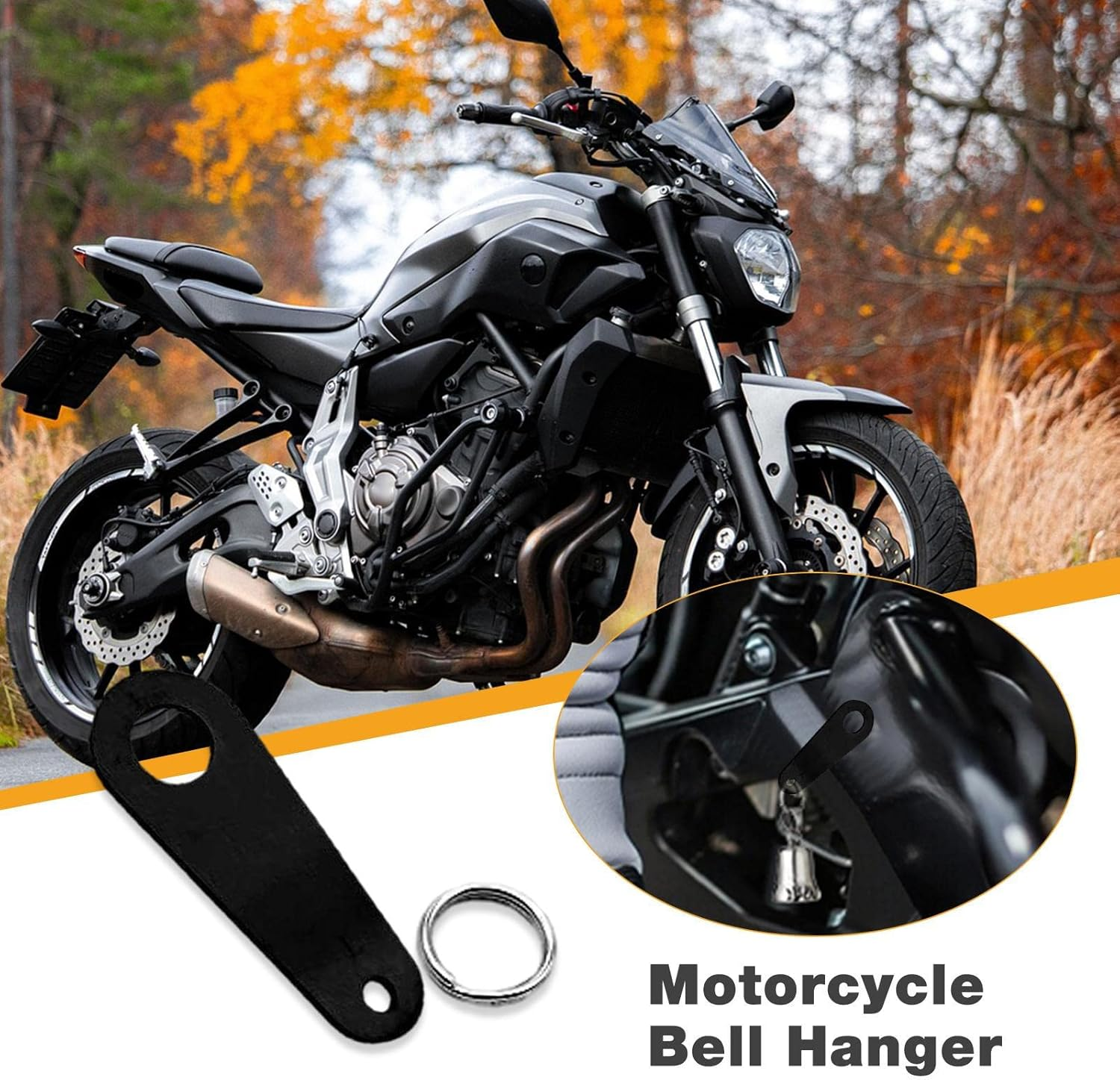 Motor Bell Hangers and Split Rings - Bells Accessory and Key Chain for Luck Motorcycle Accessories | Motorcycle Accessories Fits for Any Bells image number 1