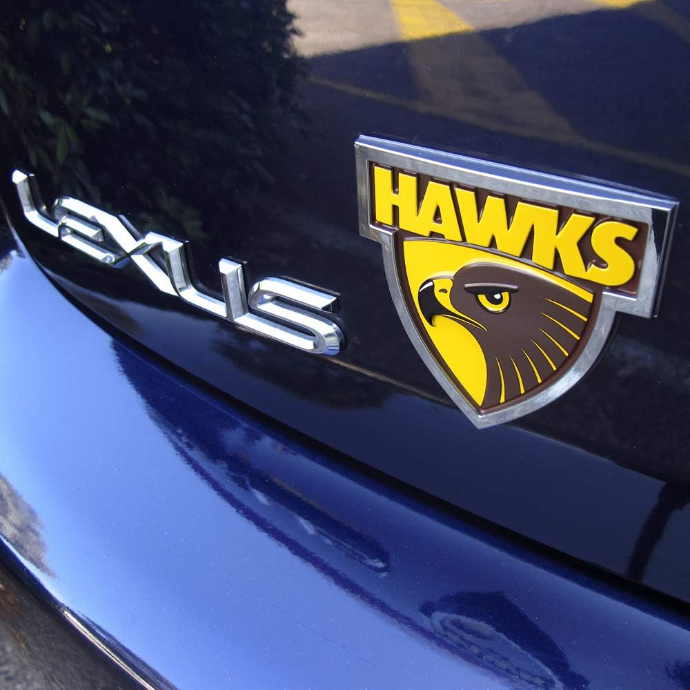 Fan Emblems Hawthorn Hawks 3D Chrome AFL Supporter Badge image number 4
