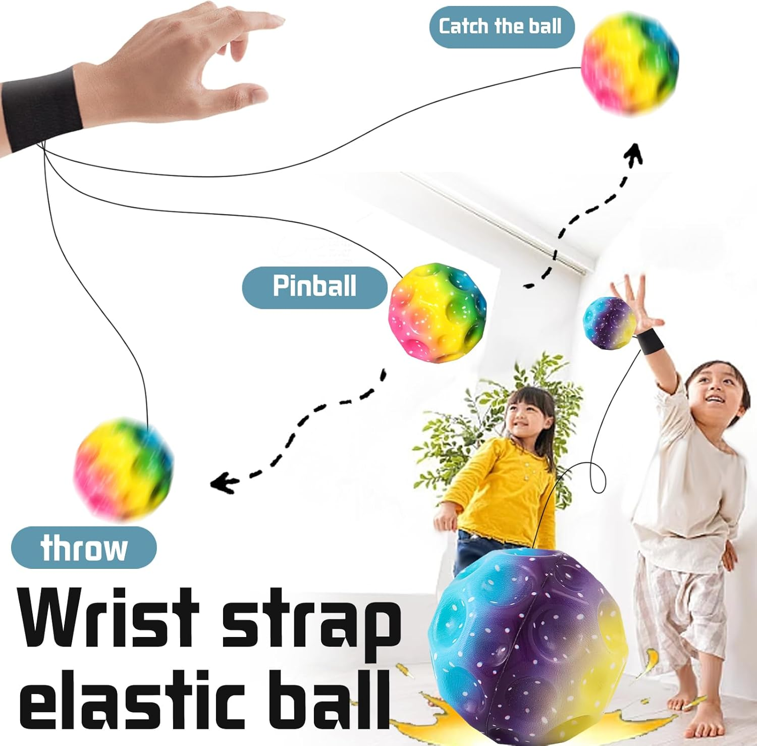 LUKIUP Children'S Jump Ball with String image number 5