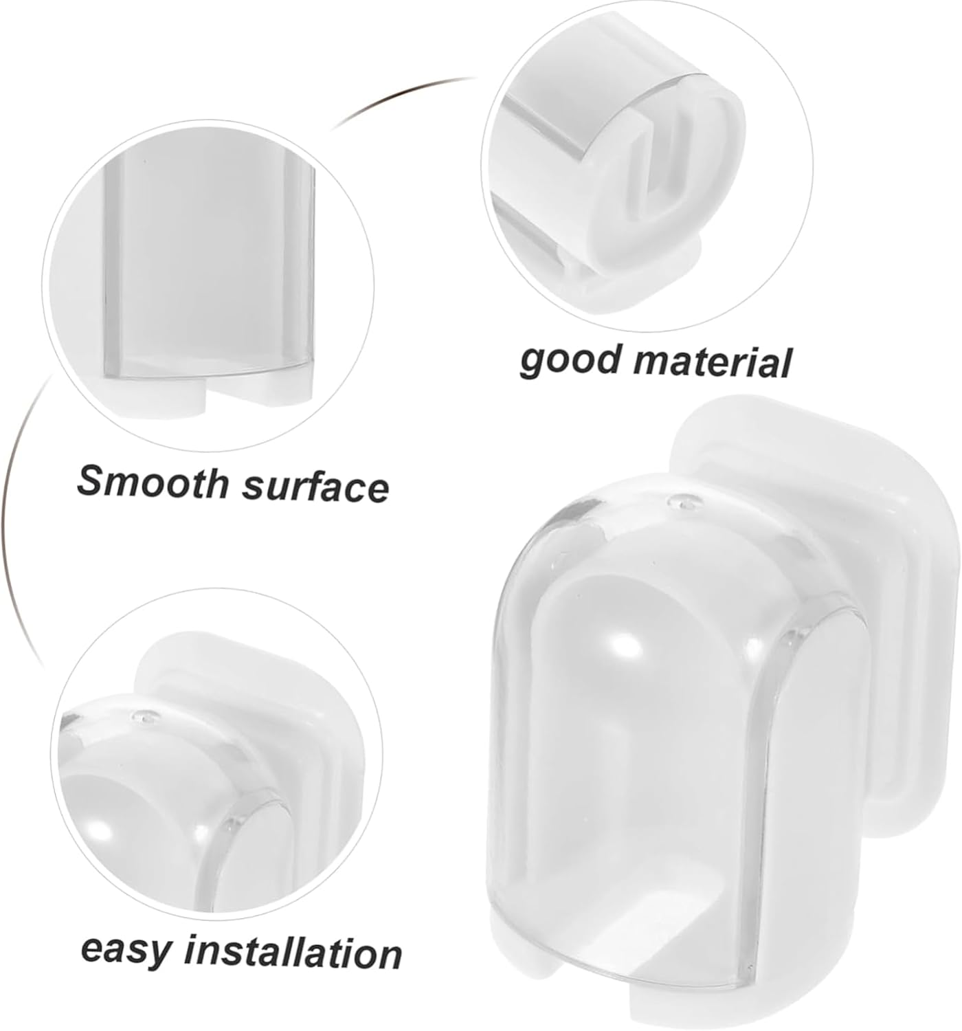 4-Pack Wall Mounted Toothbrush Holder with Cover - Bathroom Storage Rack & Organizer for Manual and Electric Toothbrushes - Self-Adhesive Toothbrush Stand for Shower Use image number 5