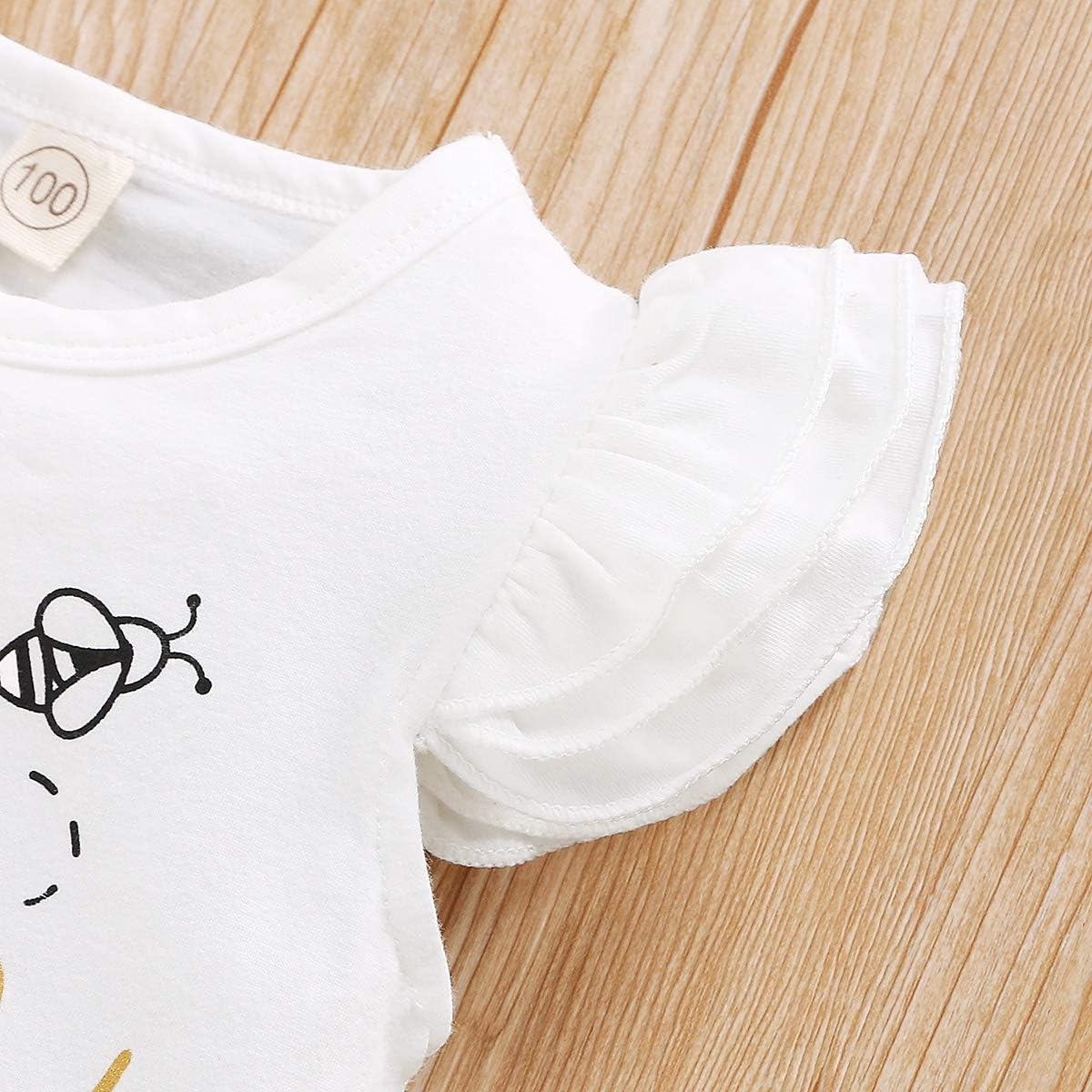 Baby Girl My First Easter Outfits Infant Letter Print Long Sleeve Romper+Bunny Pants+Headband 3Pcs Clothes image number 3