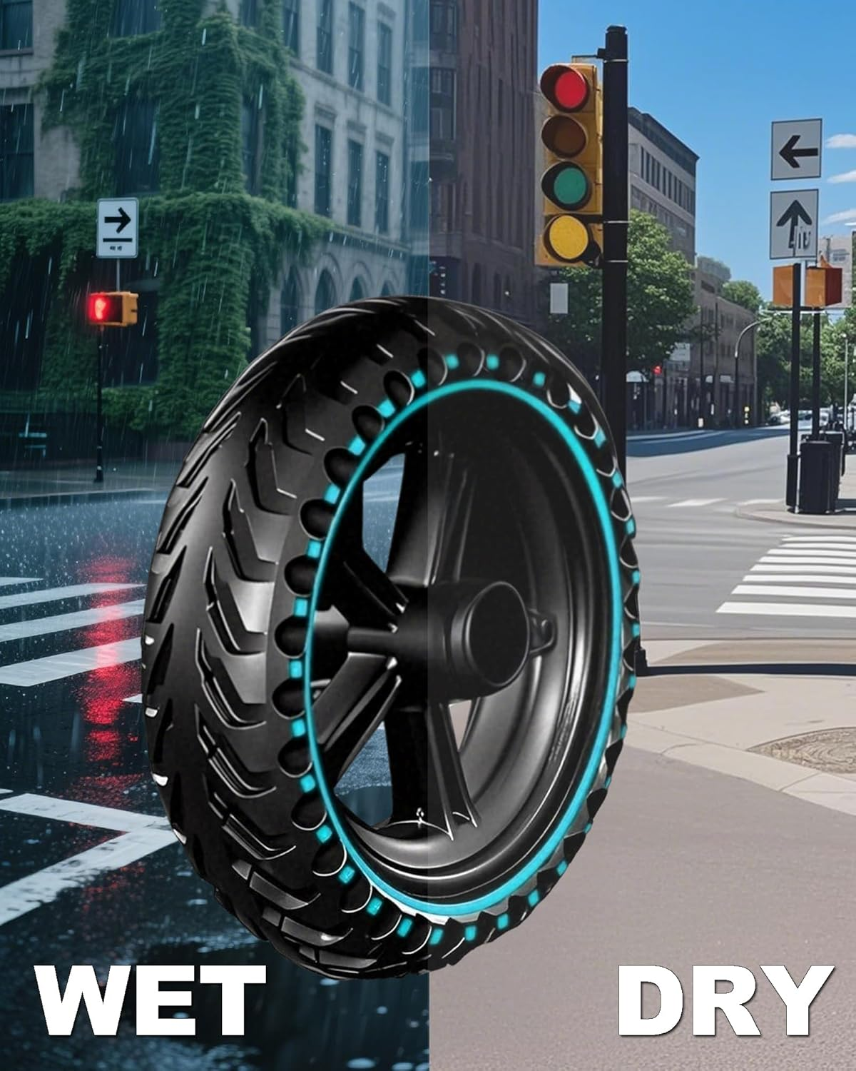 BABEJIA Pack of 2 50/75-6.1 E Scooter Tyres, 8.5 Inch Solid Rubber E-Scooter Tyres for Xiaomi 3 Lite/3/Pro 2/1S/M365 image number 2